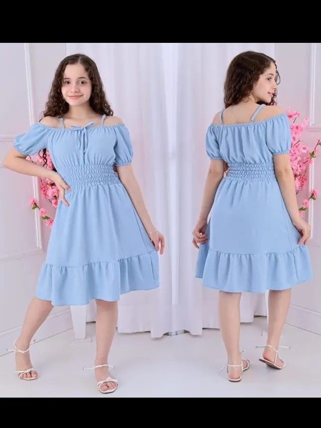 Vestido ciganinha com alça juvenil (O)