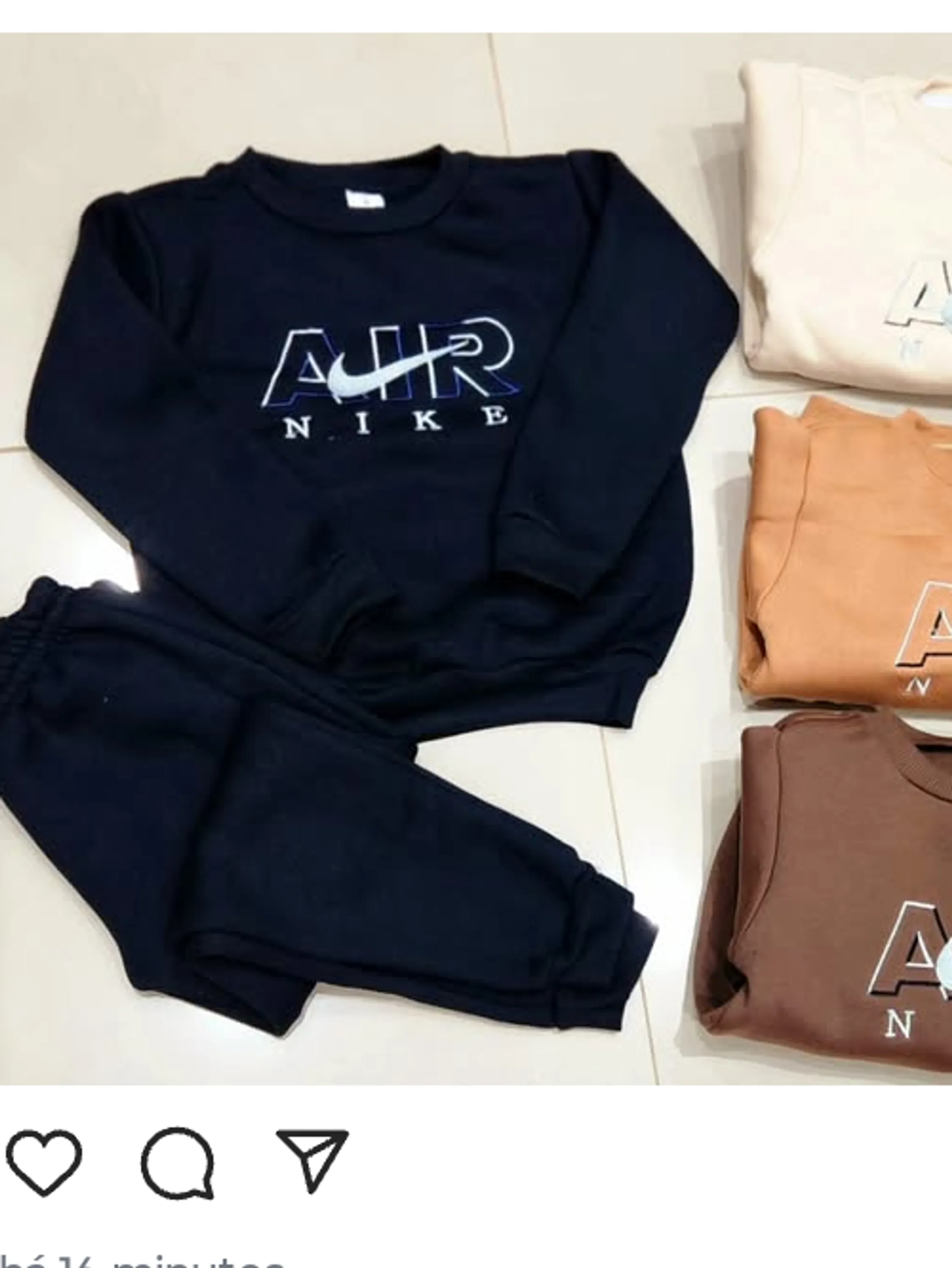 Conjunto moletom flanelado infantil e juvenil