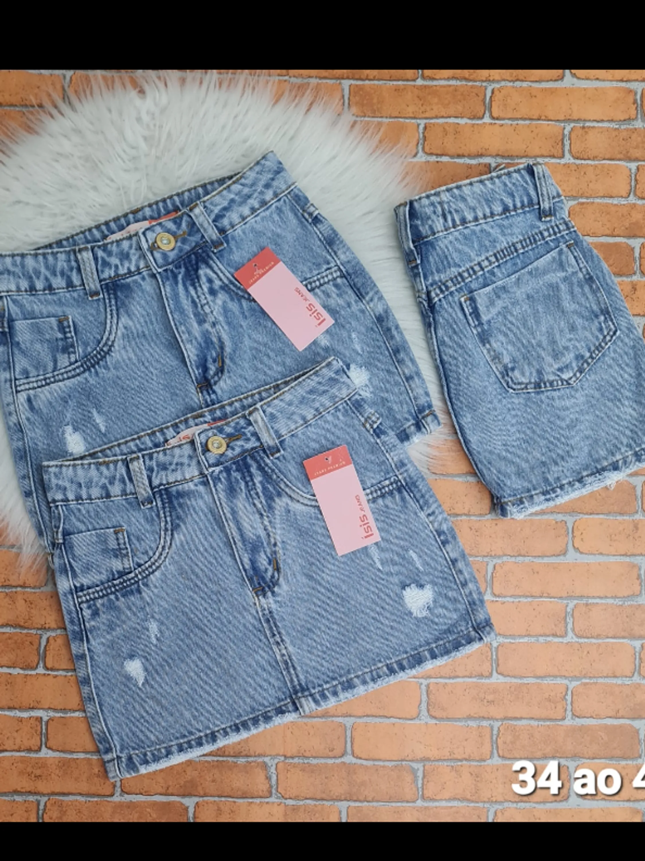 Saia jeans infantil e juvenil (D)