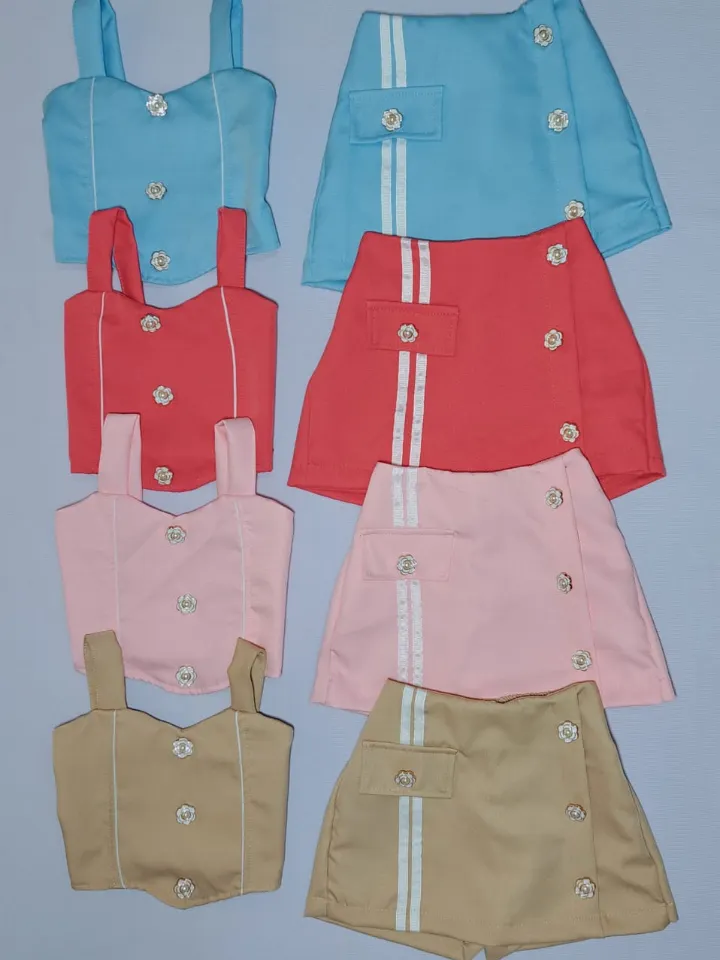 Conjunto infantil shorts saia e cropped (08)