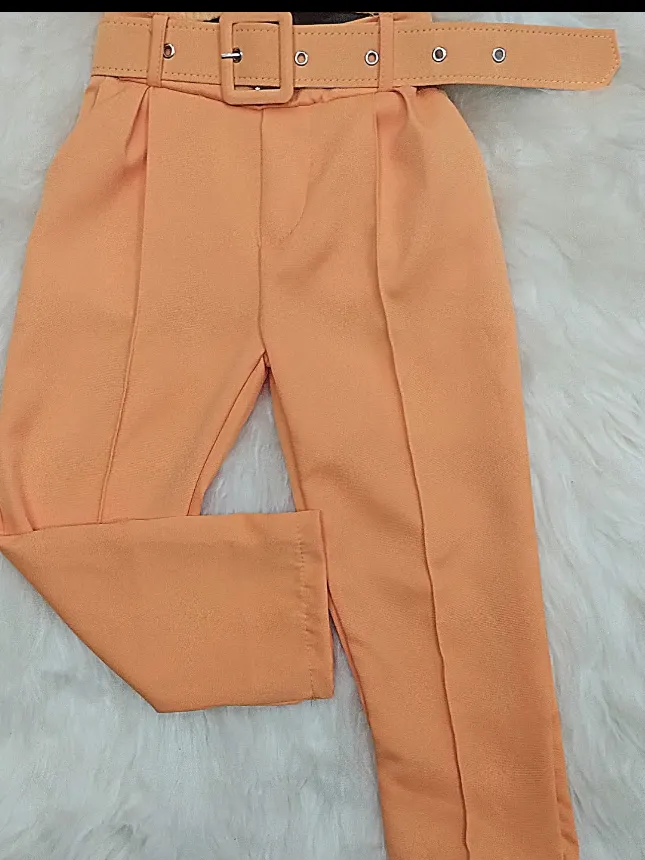 Calça feminina infantil com cinto (07)