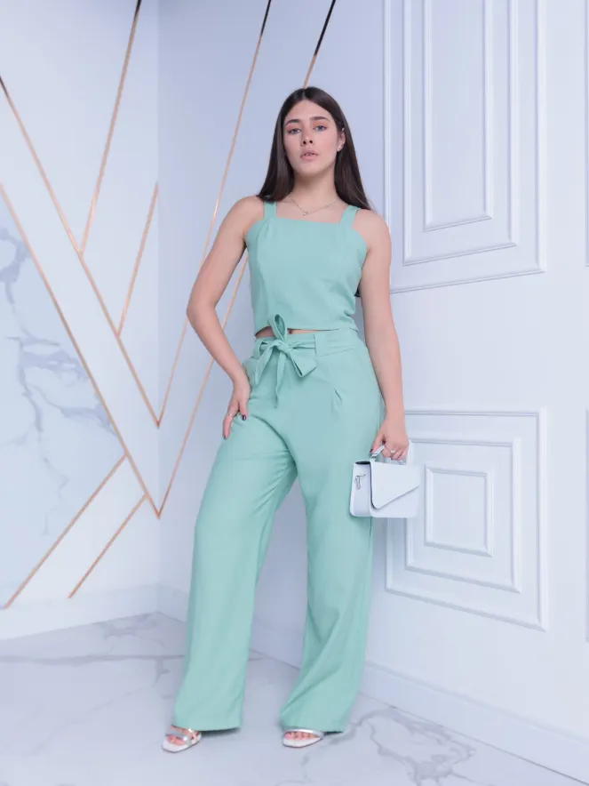 Conjunto feminino juvenil cropped e calça (P)