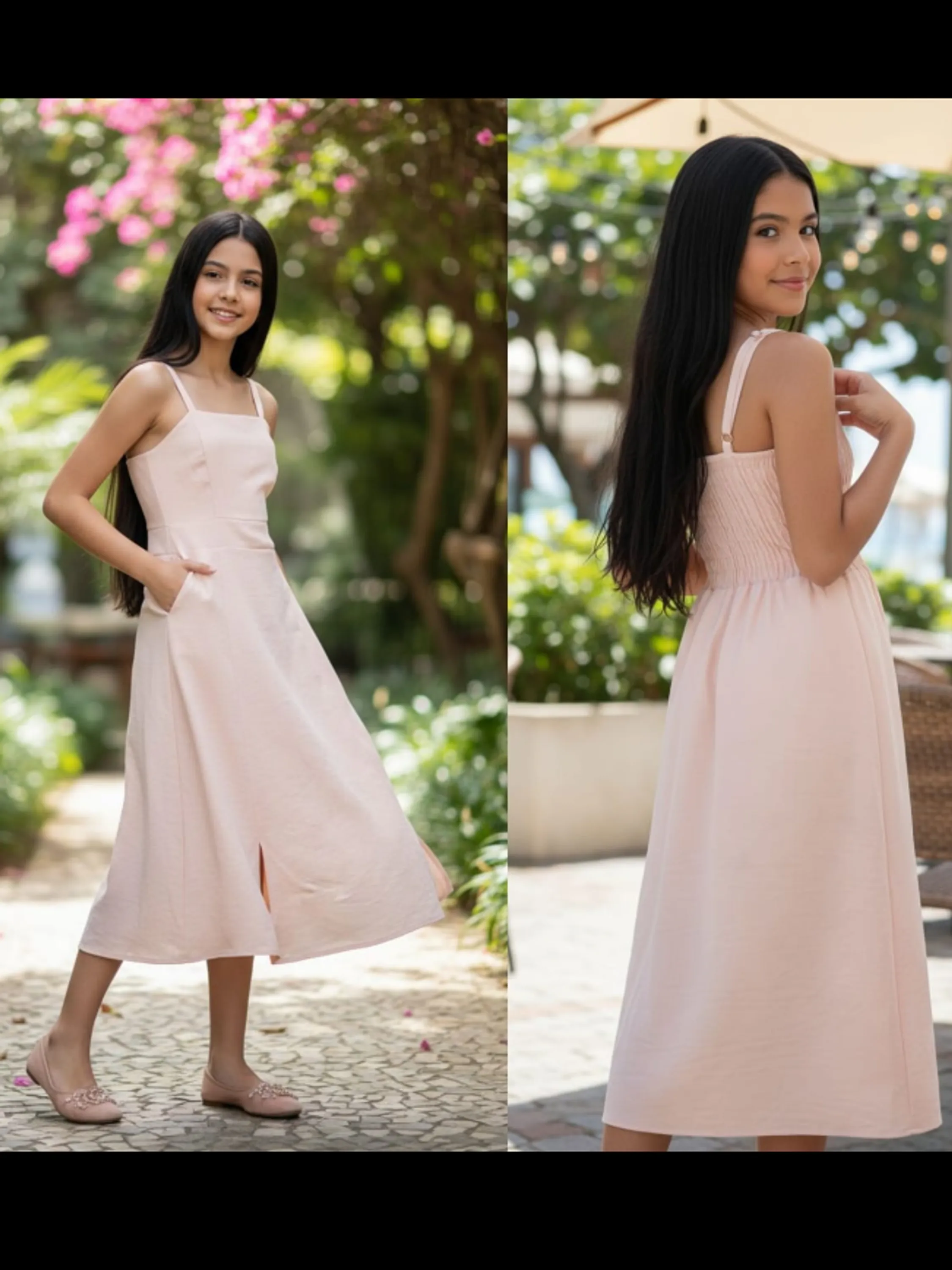 Vestido MIDI feminino juvenil (P)