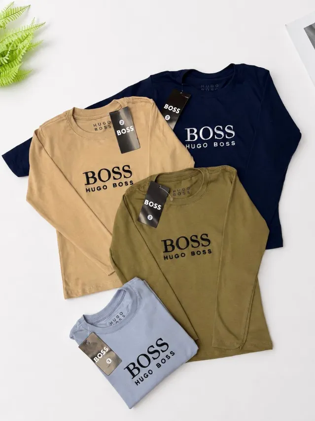 Camiseta manga longa infantil e juvenil 1 linha
