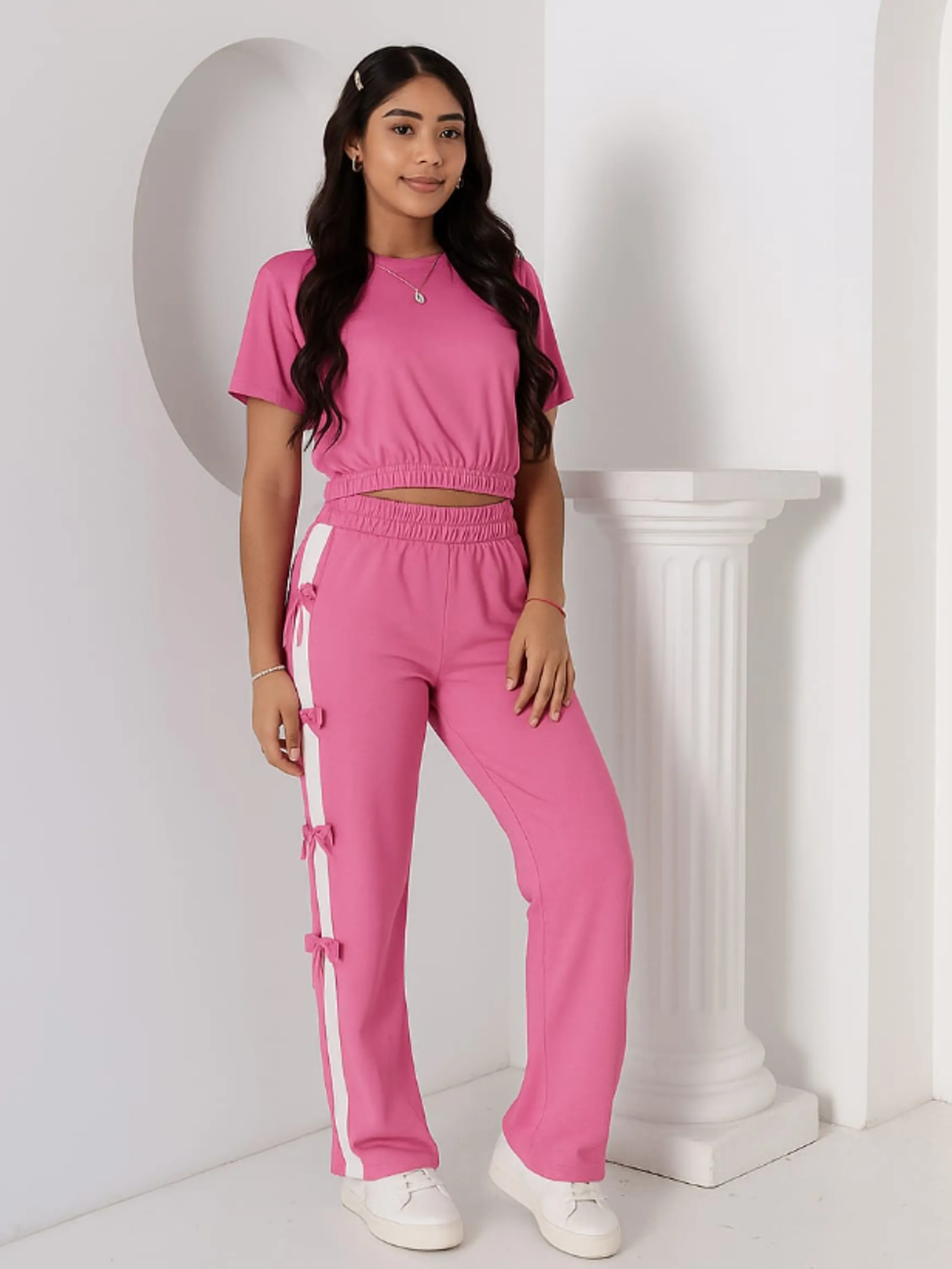 Conjunto feminino juvenil tecido moletinho (R)