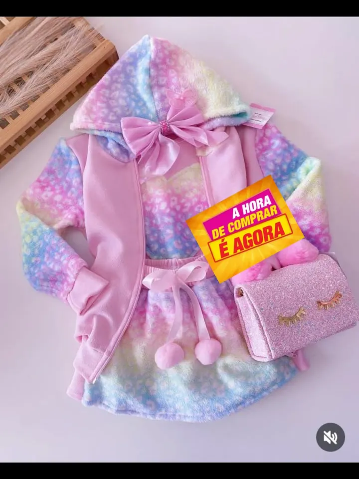 Conjunto infantil 3 peças bem quentinho