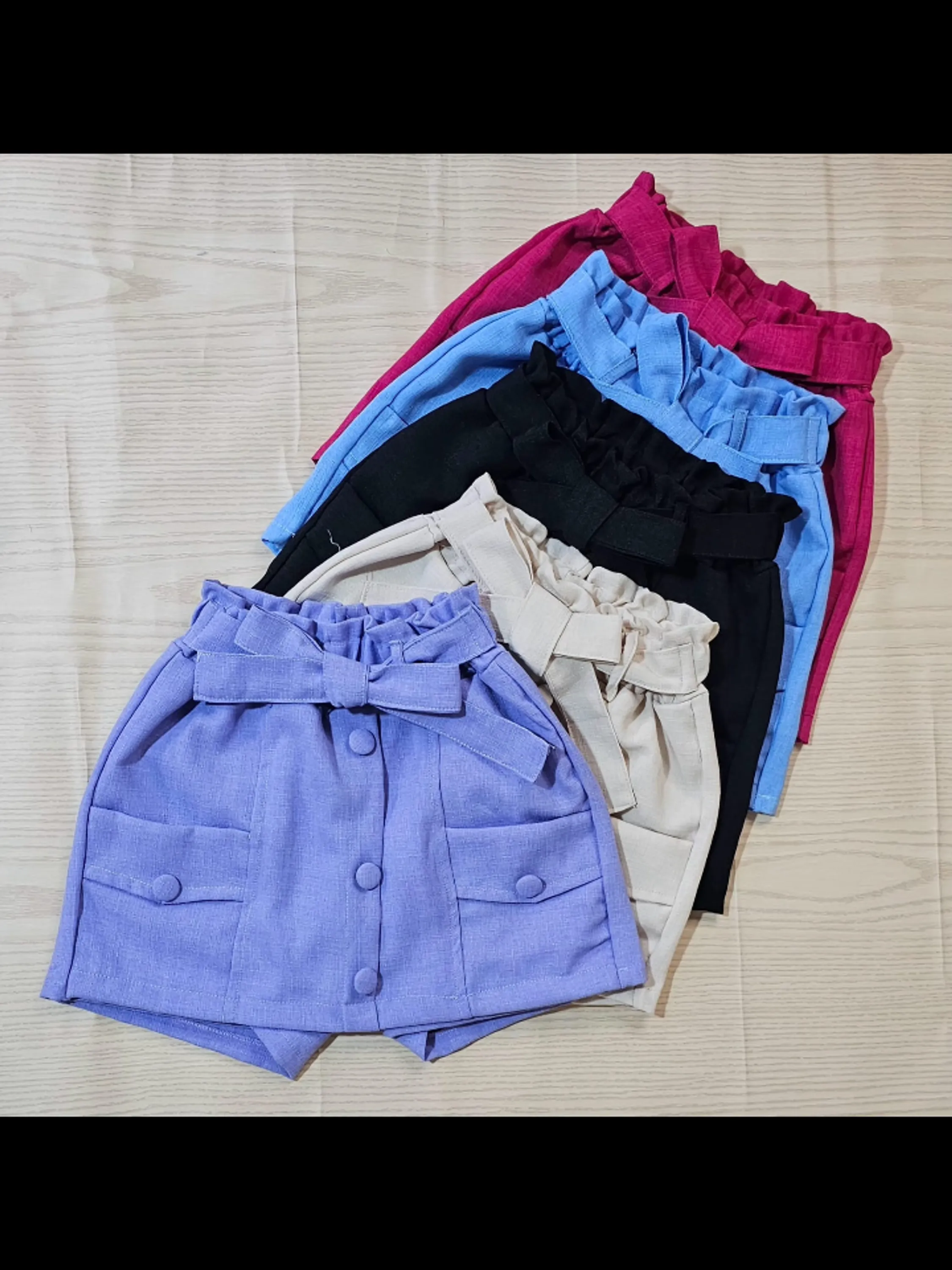 Shorts saia juvenil tecido linho (01)