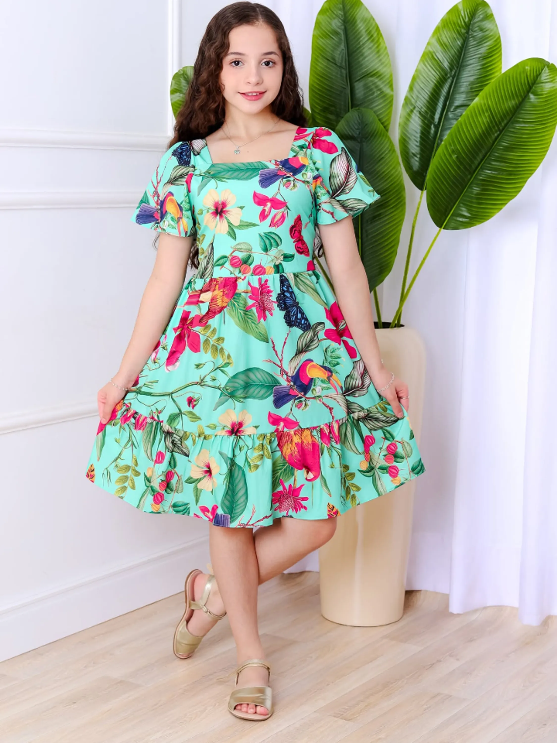 Vestido curto juvenil estampas sortidas (0)
