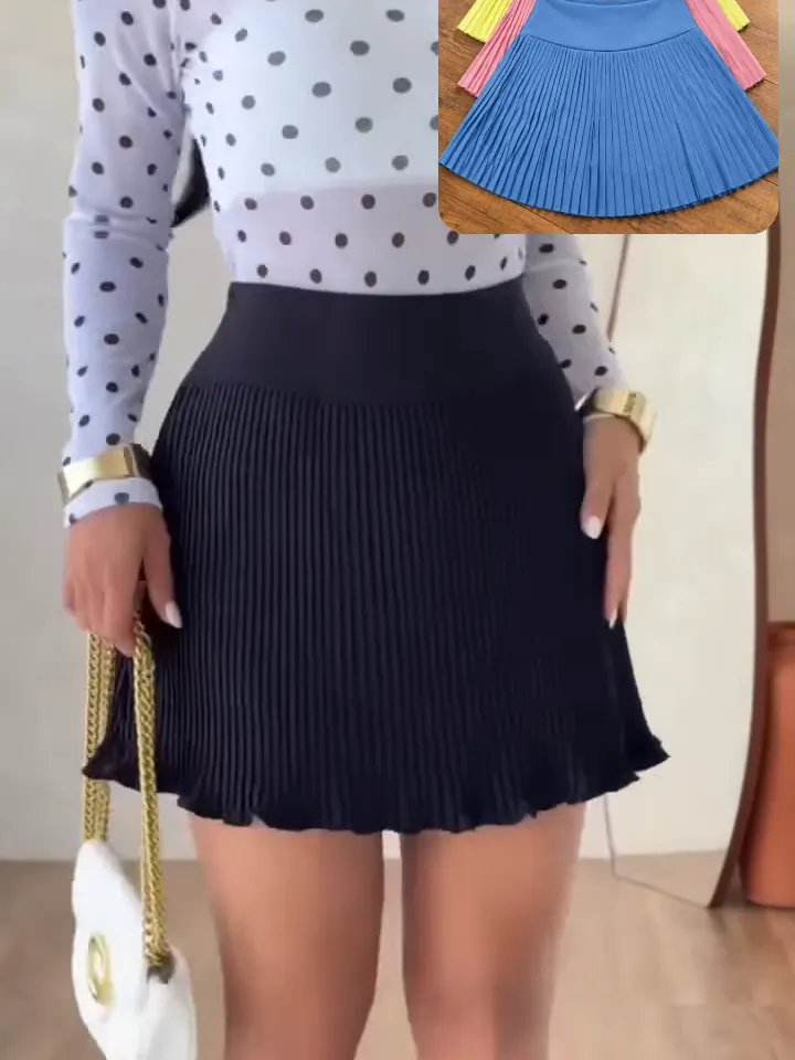 Shorts saia plissada feminina adulto (85)