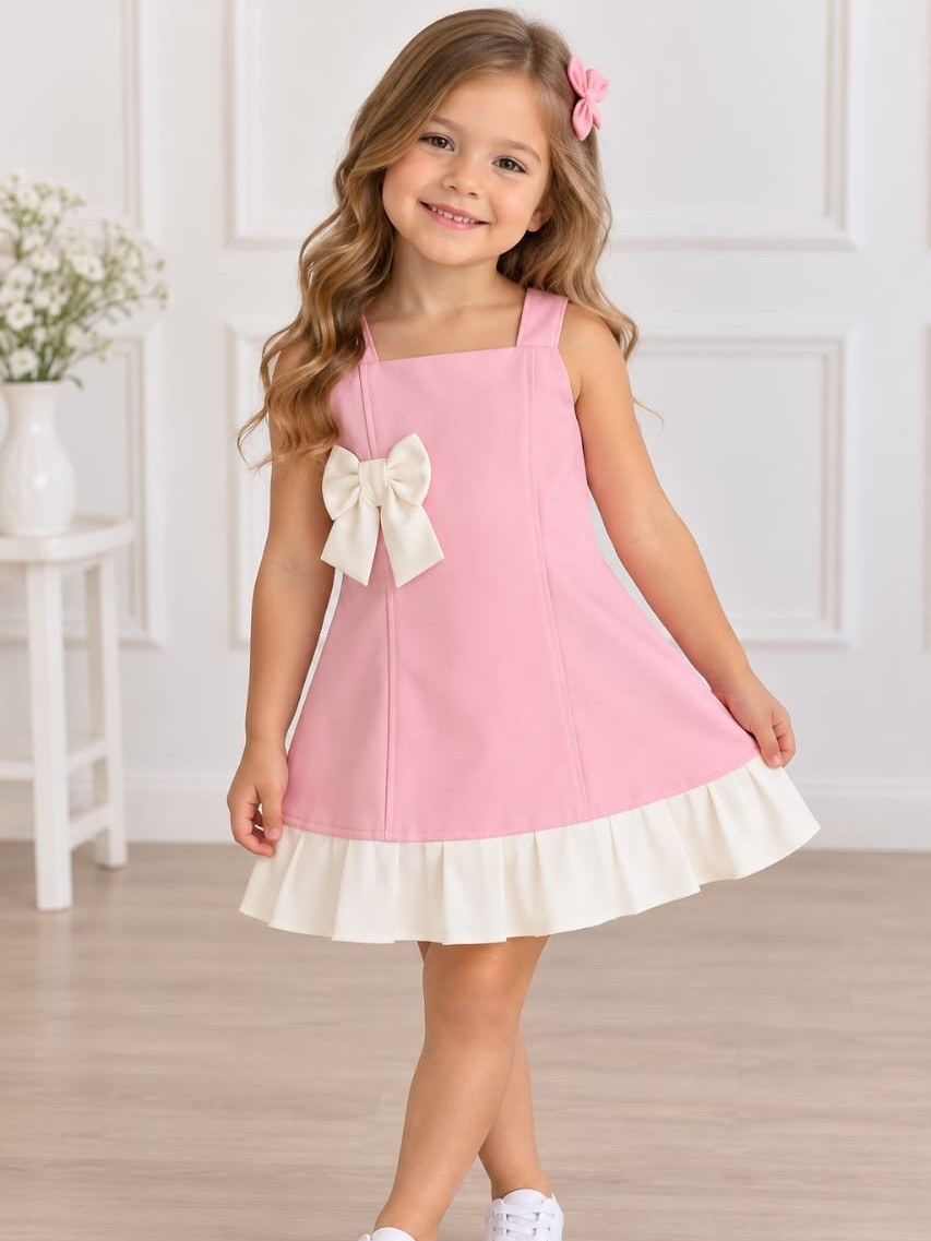 Vestido feminino infantil com laço (David)