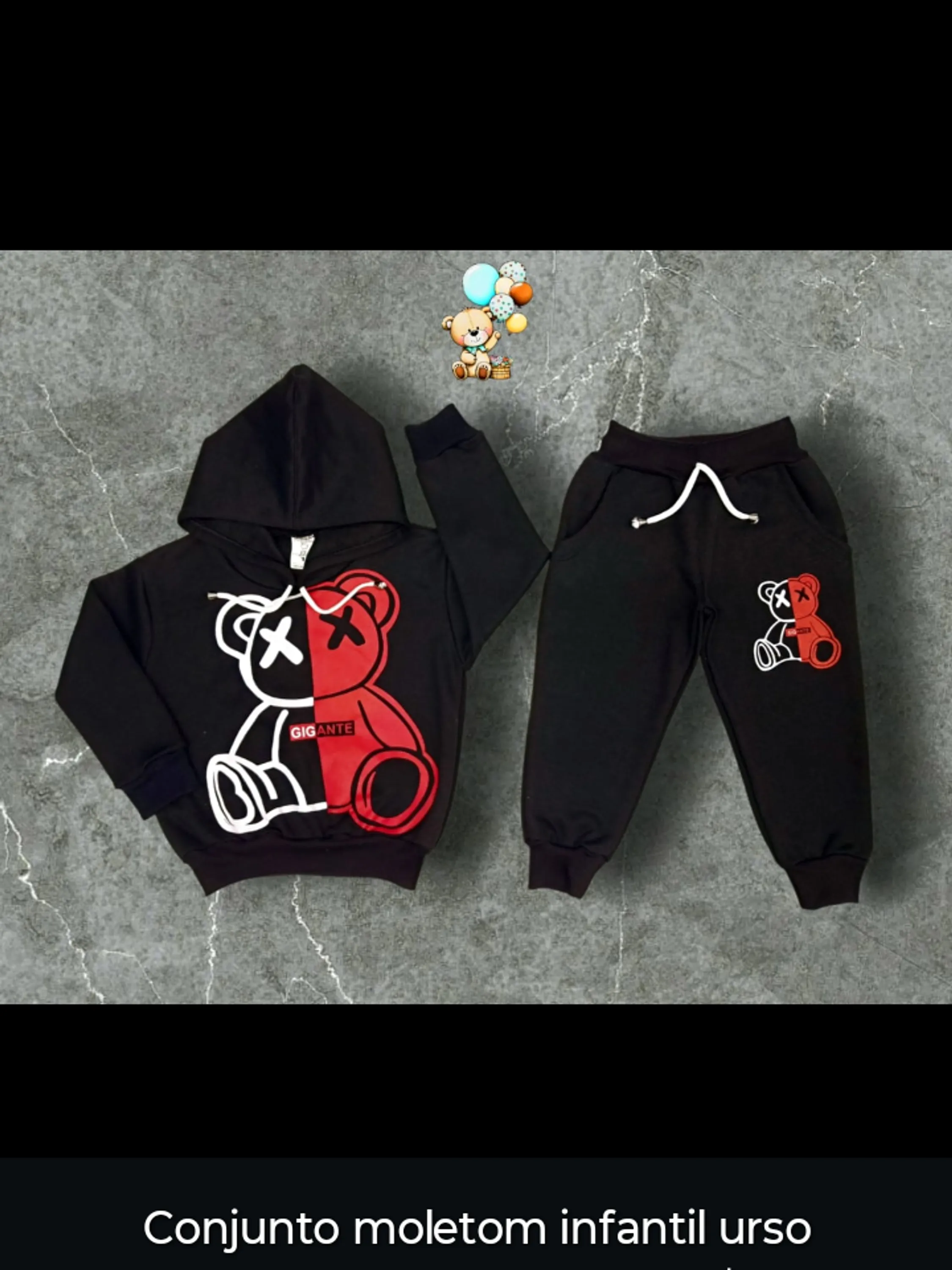 Conjunto moletom flanelado infantil masculino