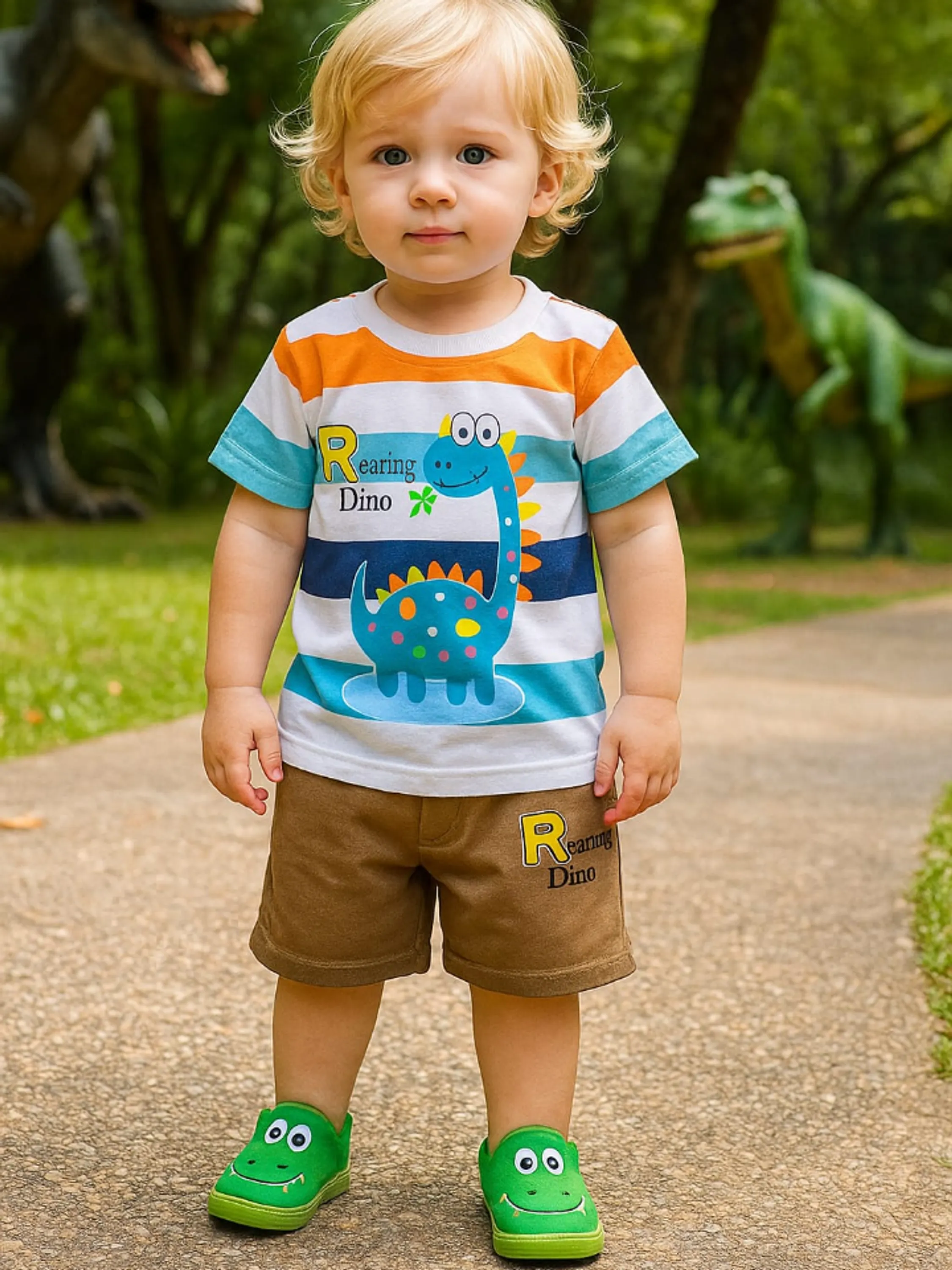 Conjunto masculino infantil shorts e camiseta