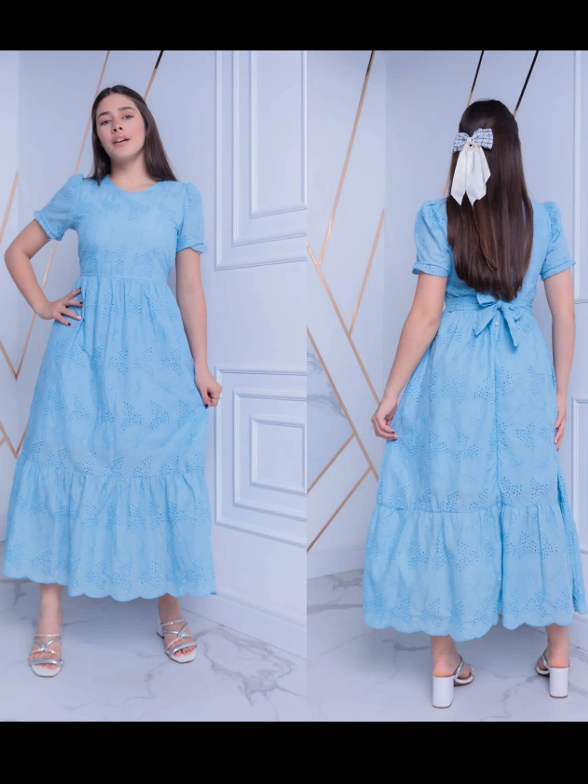 Vestido longo feminino juvenil (P)