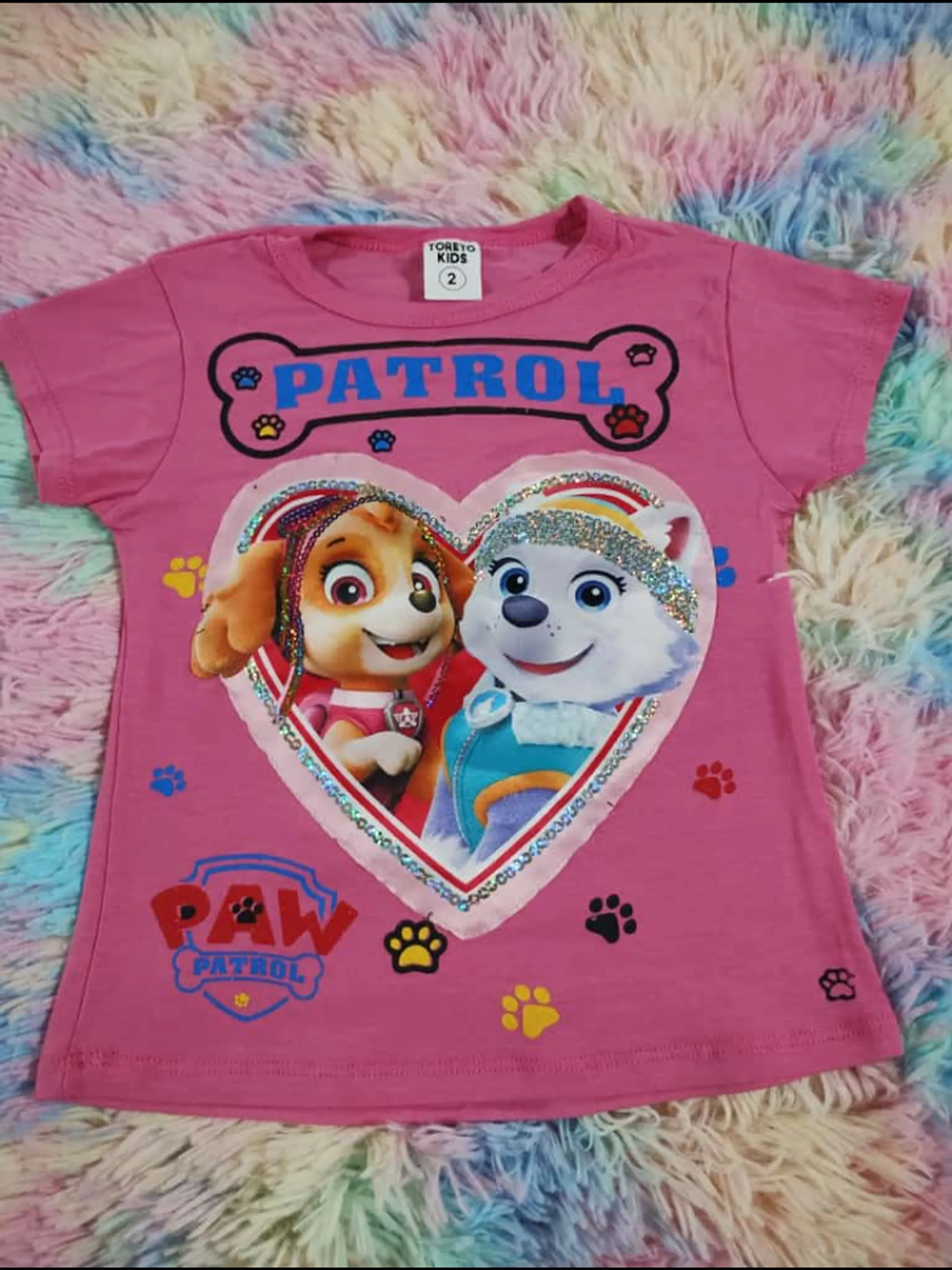 Camiseta infantil feminina com led