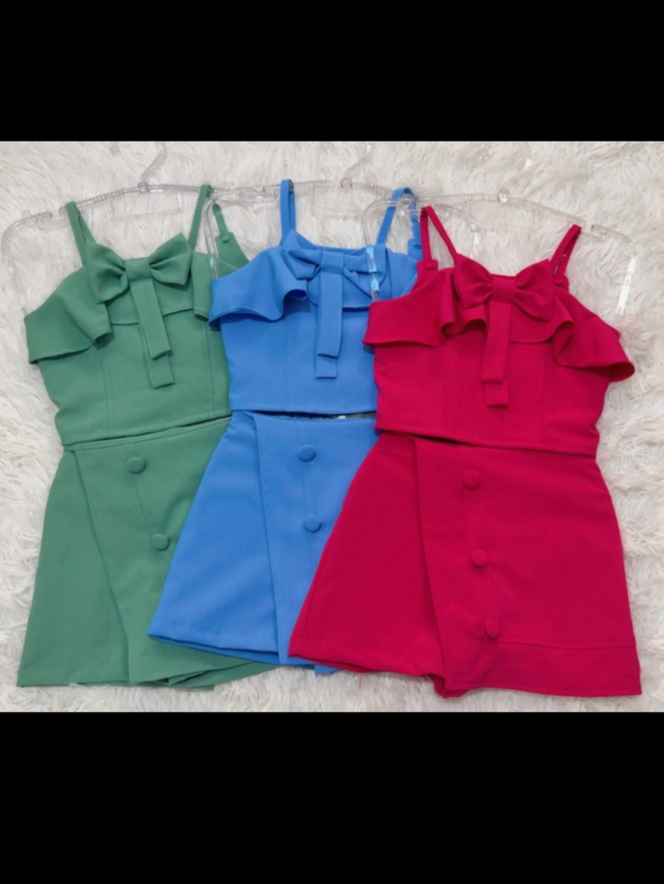 Conjunto infantil cropped e shorts saia (16)