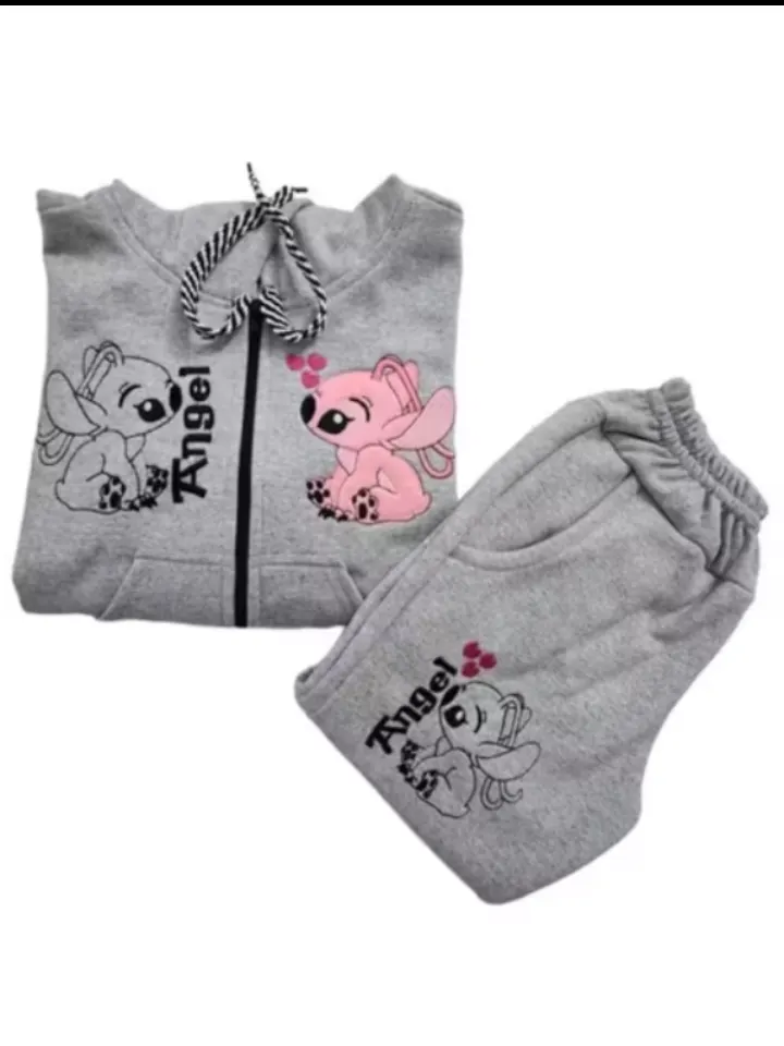 Conjunto moletom flanelado 2 cabos com zíper