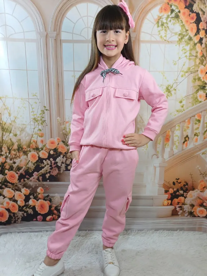 Conjunto moletom flanelado infantil