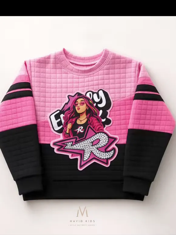 Blusa feminina infantil estampada multicolor