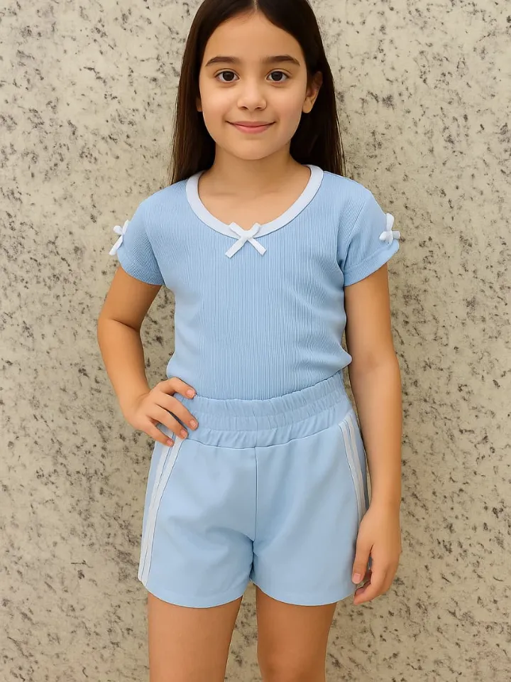 Blusinha laço infantil e juvenil tecido Ribana (07)