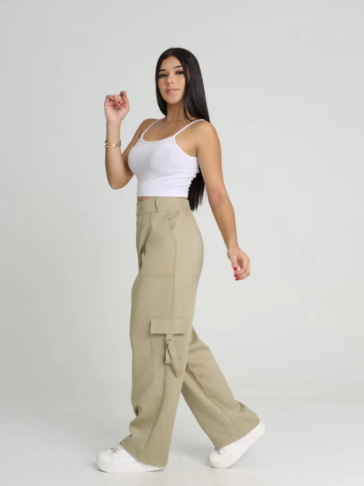 Calça cargo juvenil com elástico a trás na cintura (20)