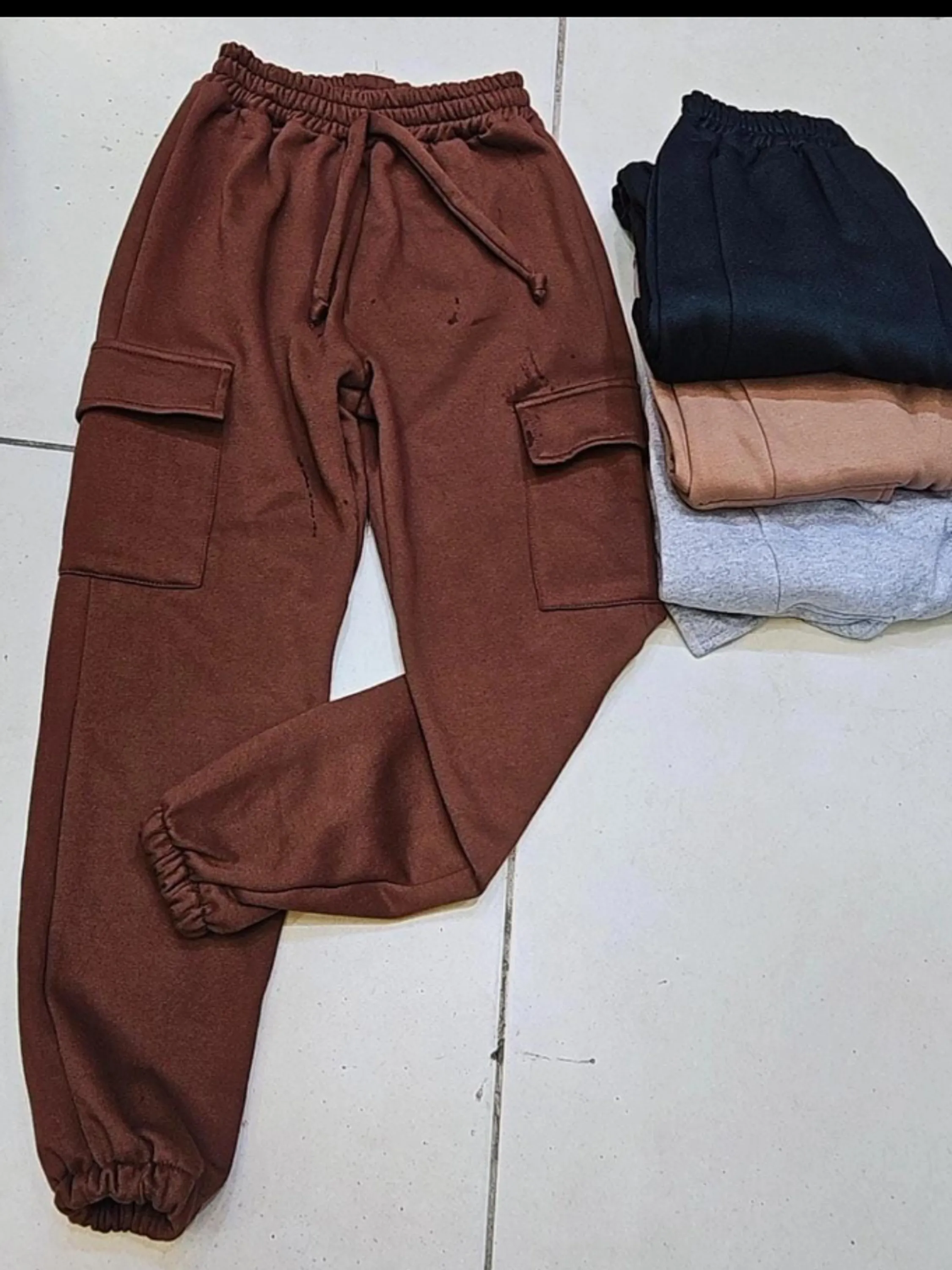 Calça moletom flanelada jogger juvenil (P)