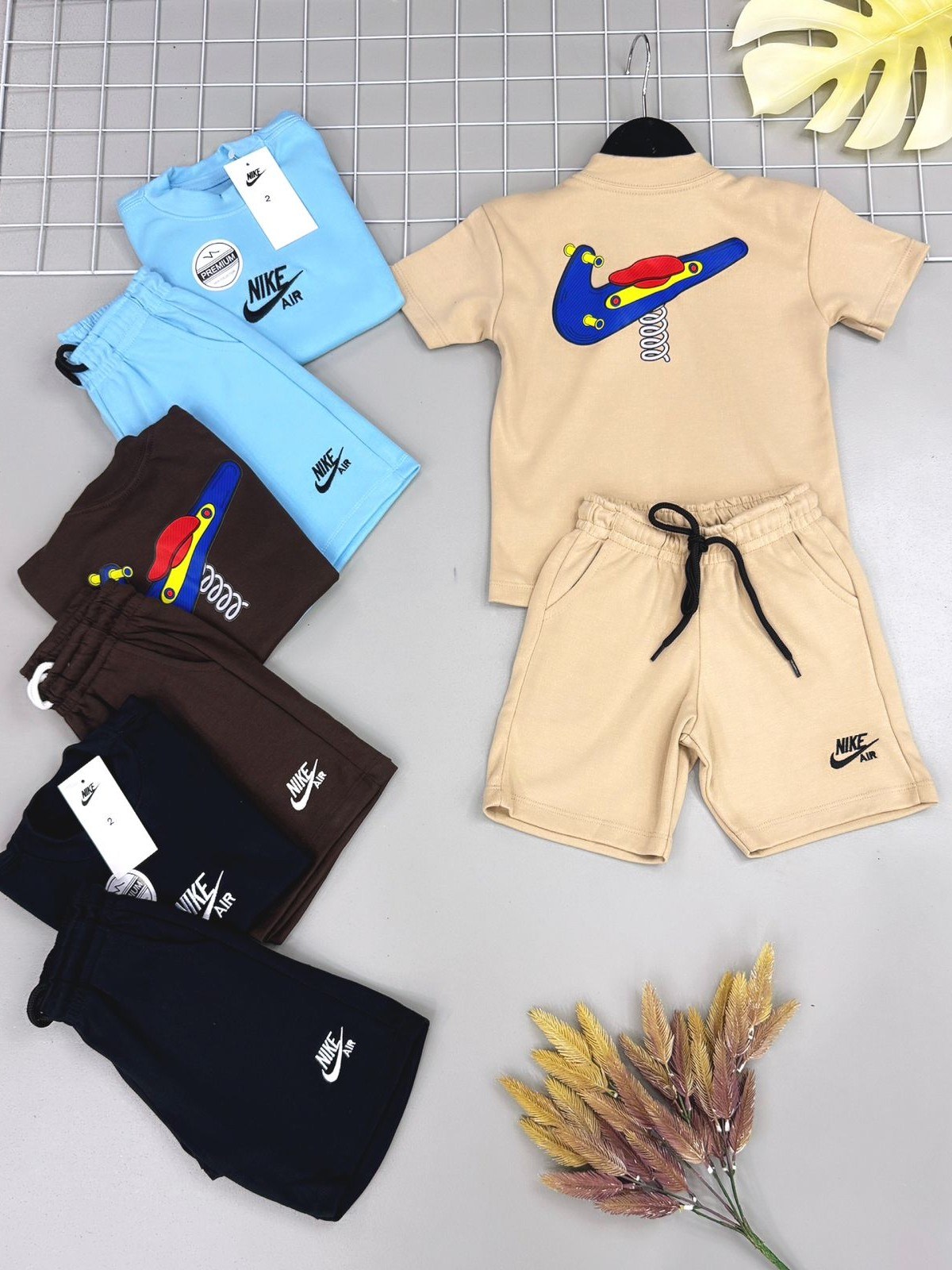 Conjunto masculino de shorts e camiseta 1 linha