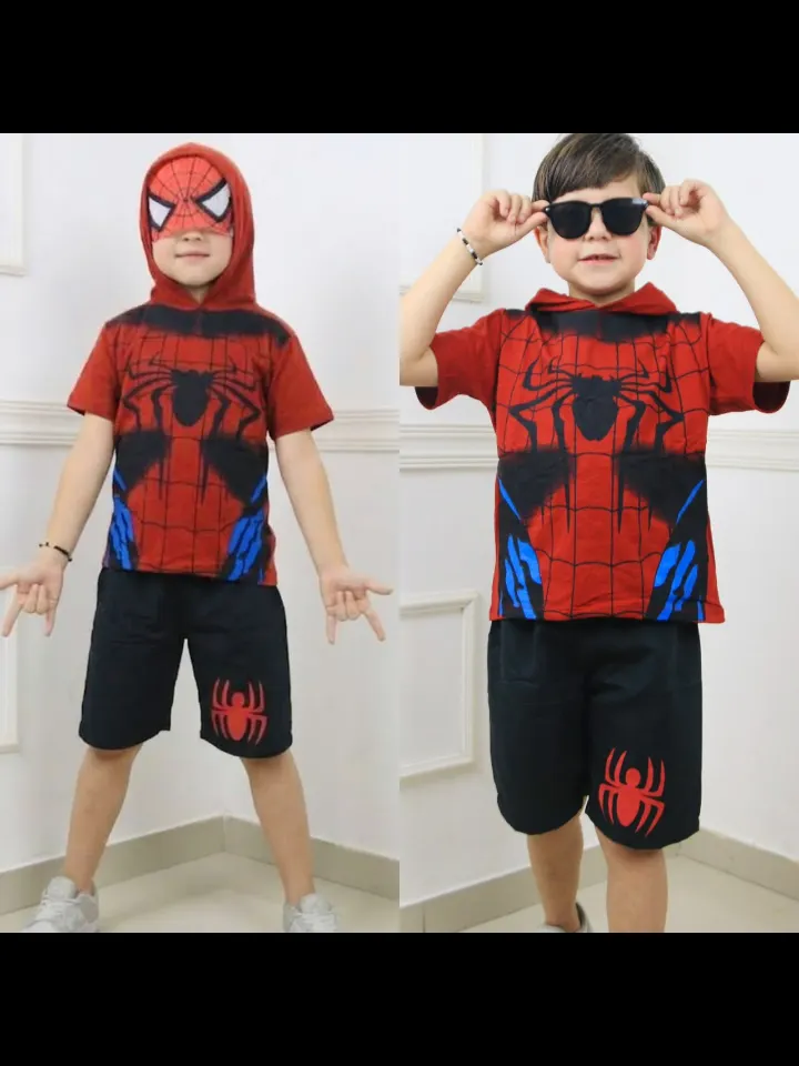 Conjunto menino infantil com máscara no capuz