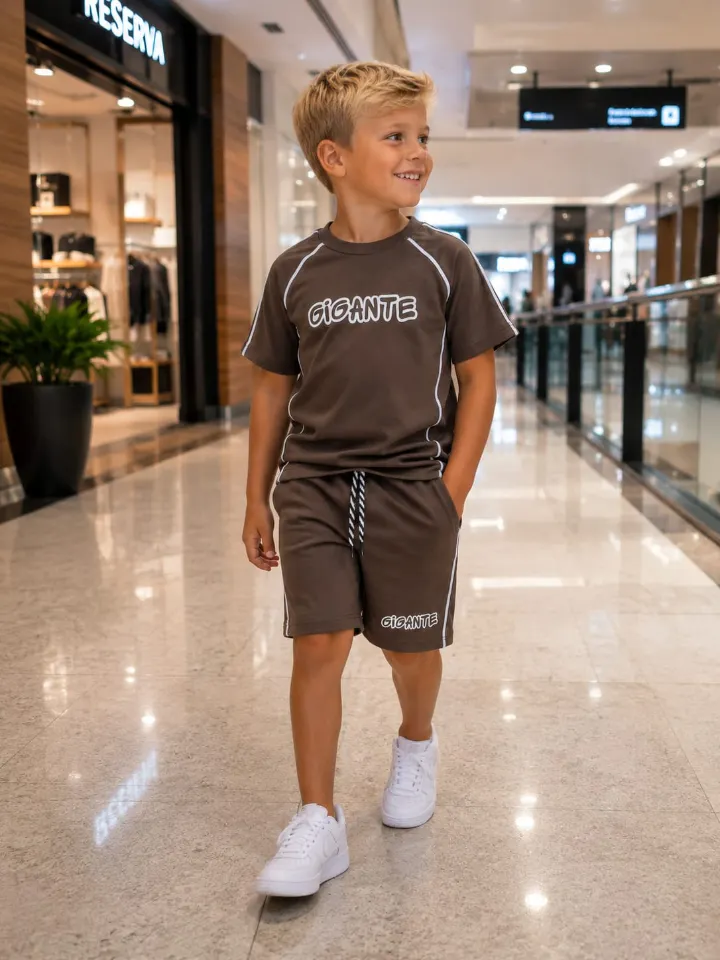 Conjunto infantil masculino tecido algodão ( irmã)