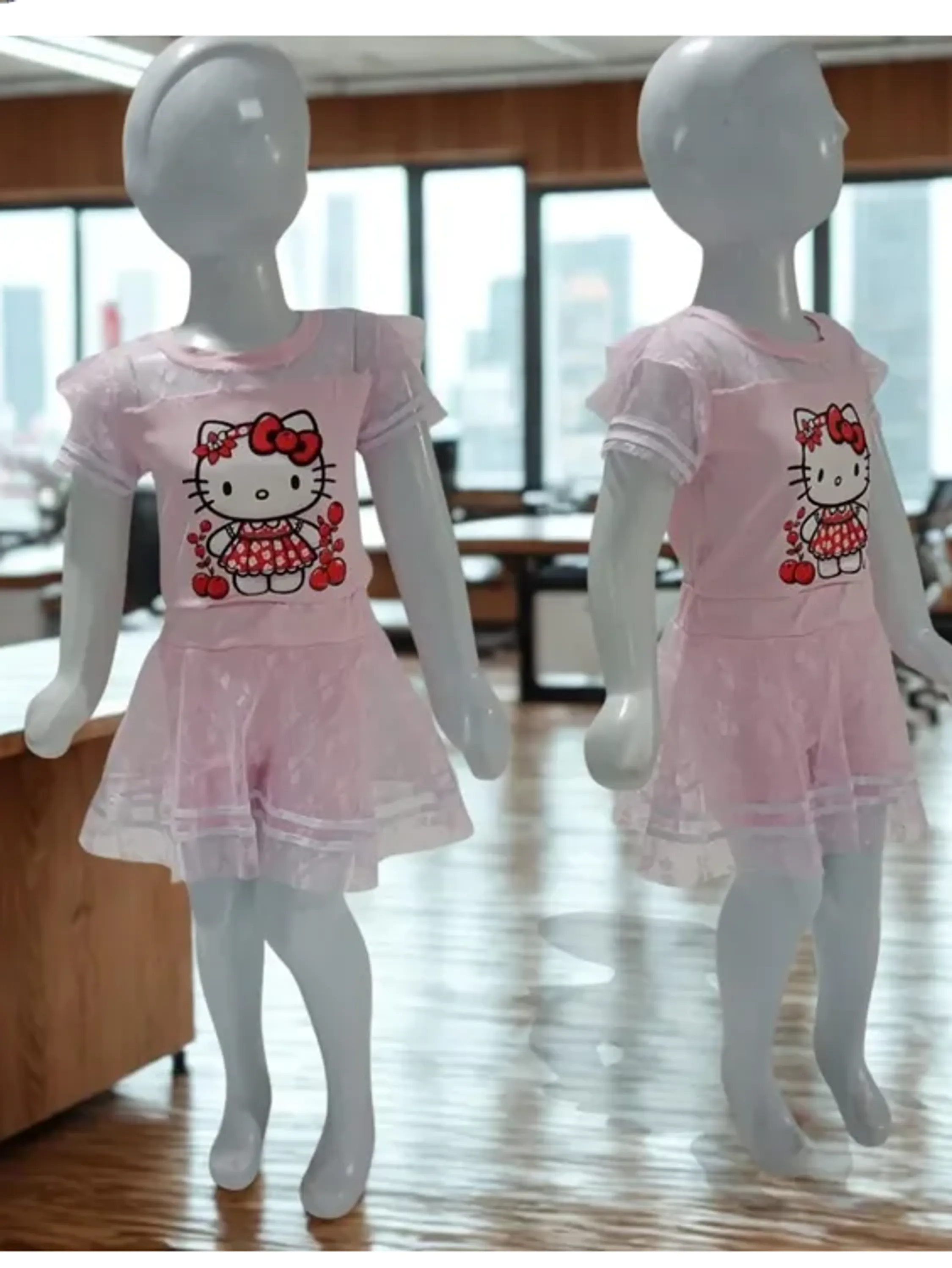 Conjunto infantil shorts saia de tule e blusinha (17)