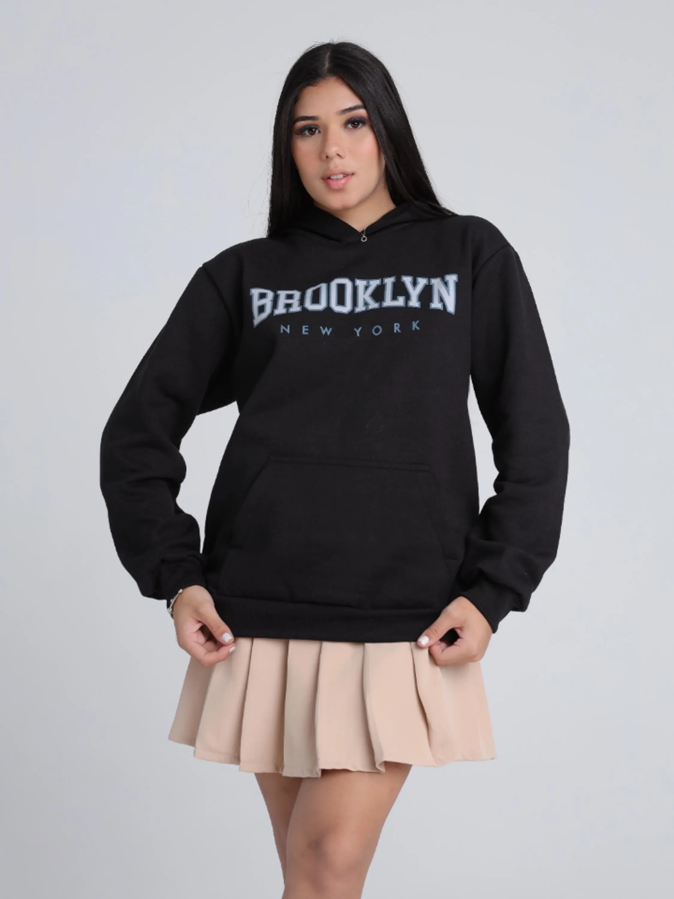 Blusa moletom flanelada com touca juvenil (K)