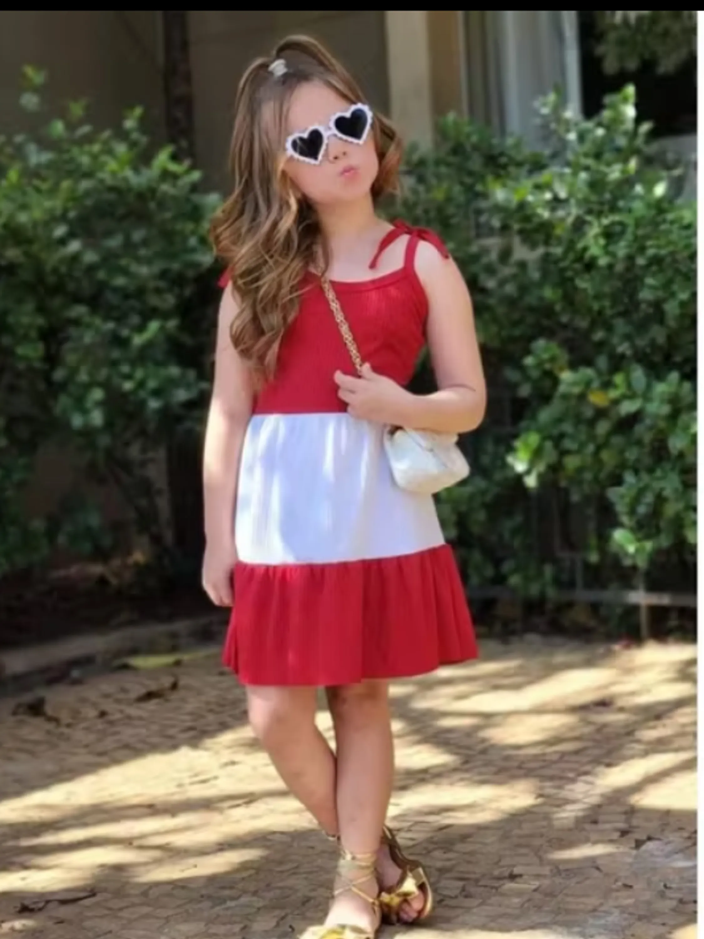 Vestido infantil natalino 3 Marias