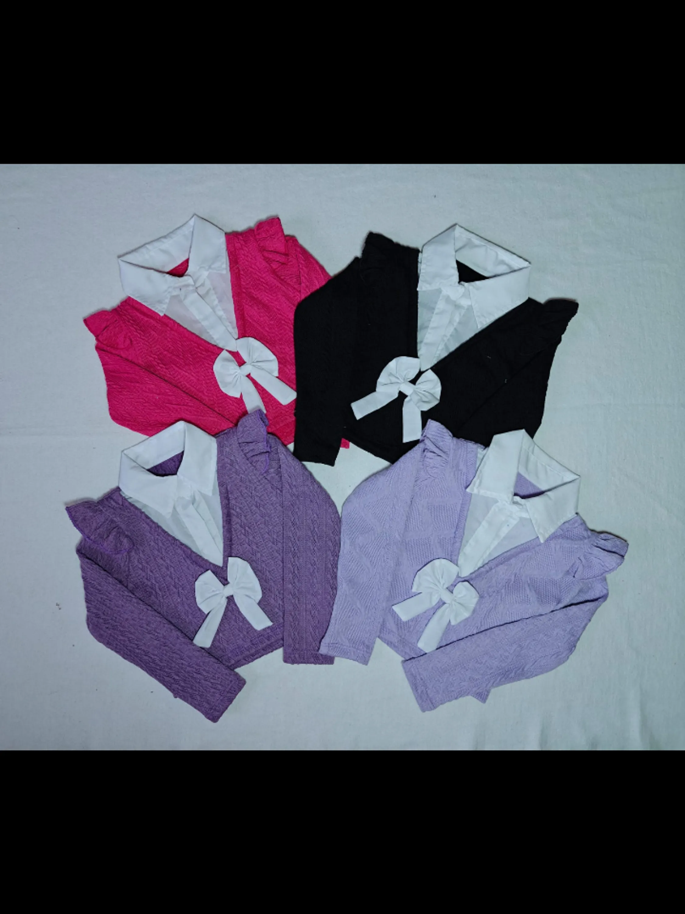Cropped gola camisa infantil