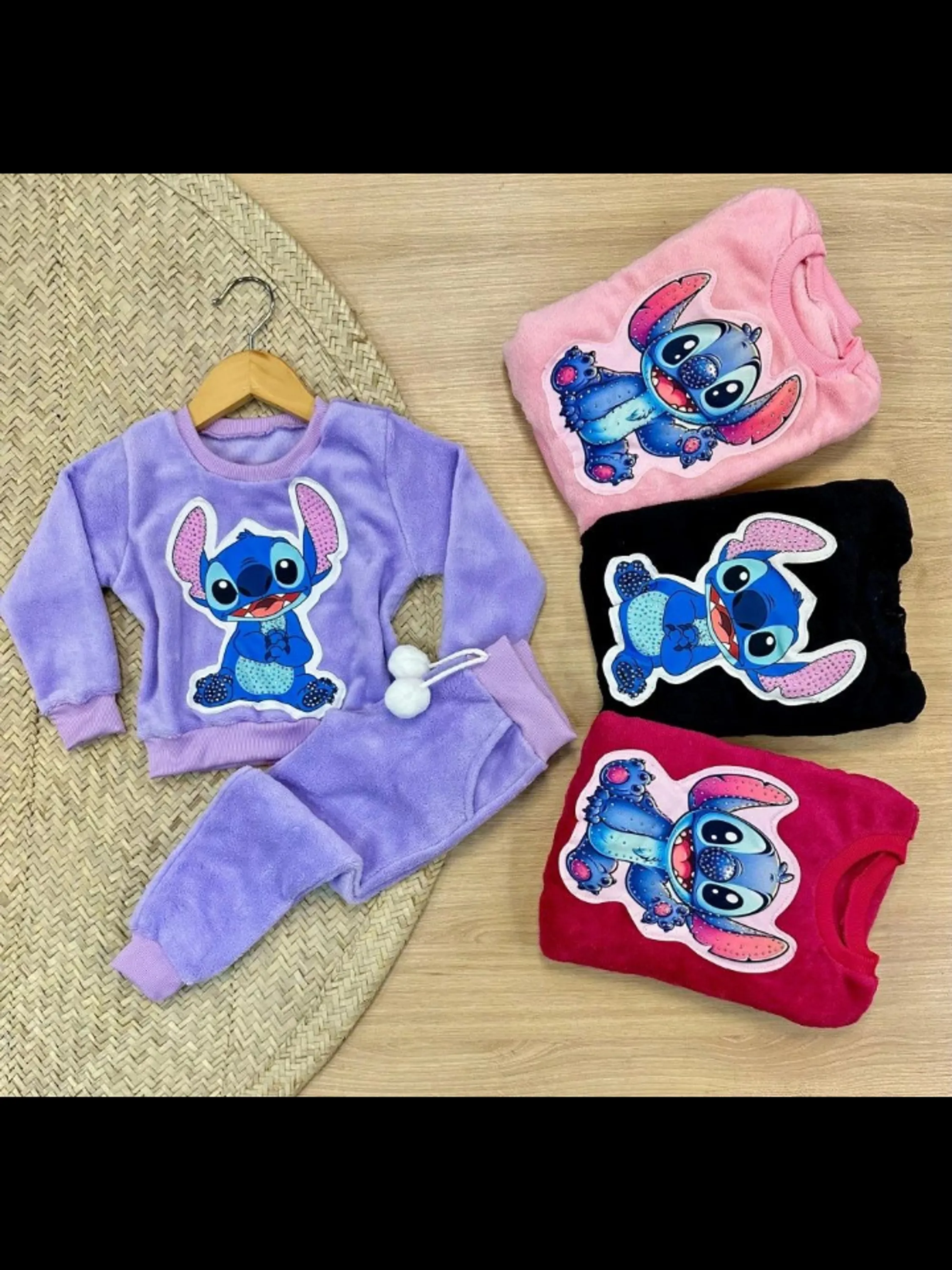 Conjunto infantil de veludo bem quentinho (VH)