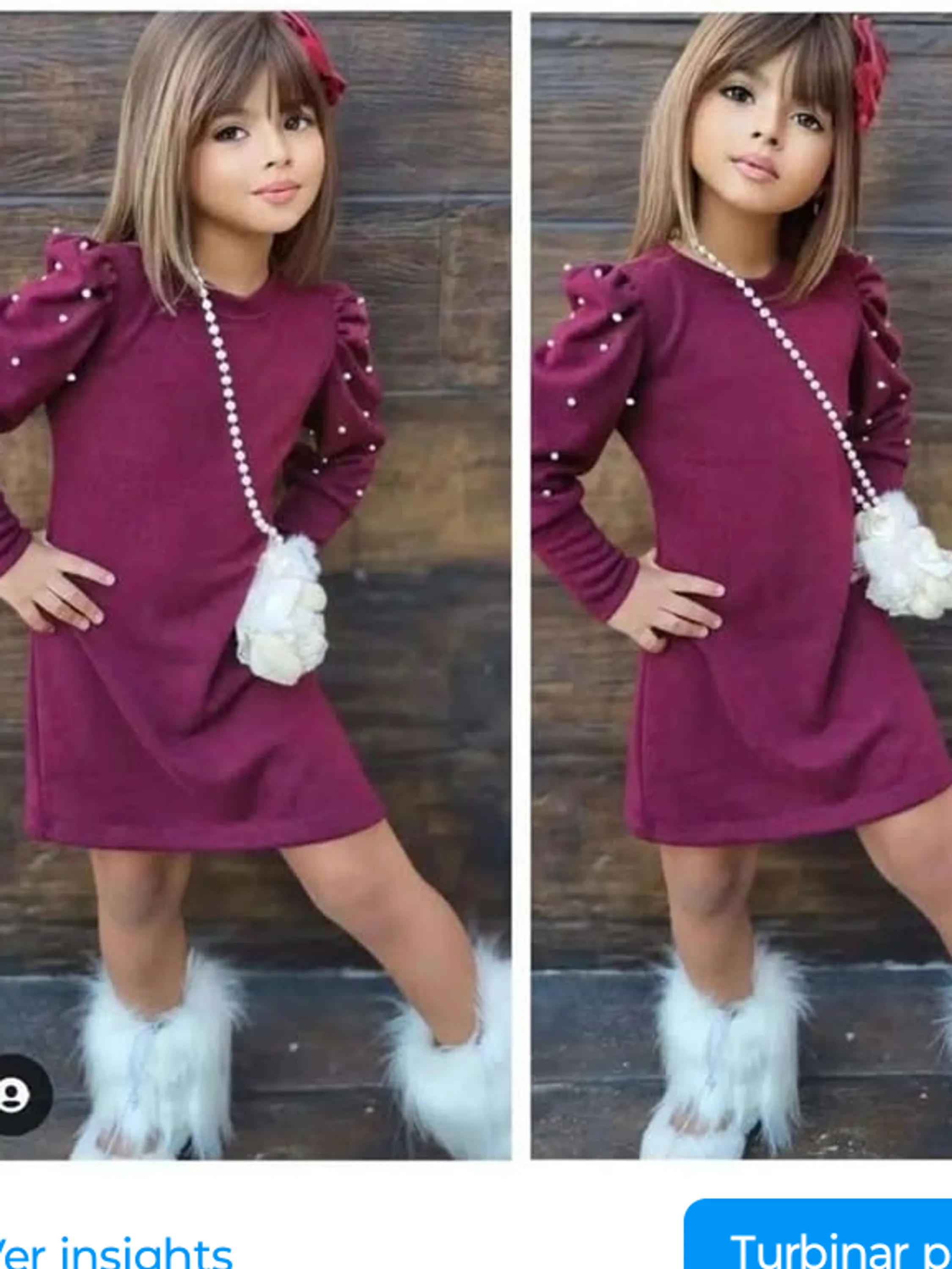 Vestido Lanzinha com pérola infantil