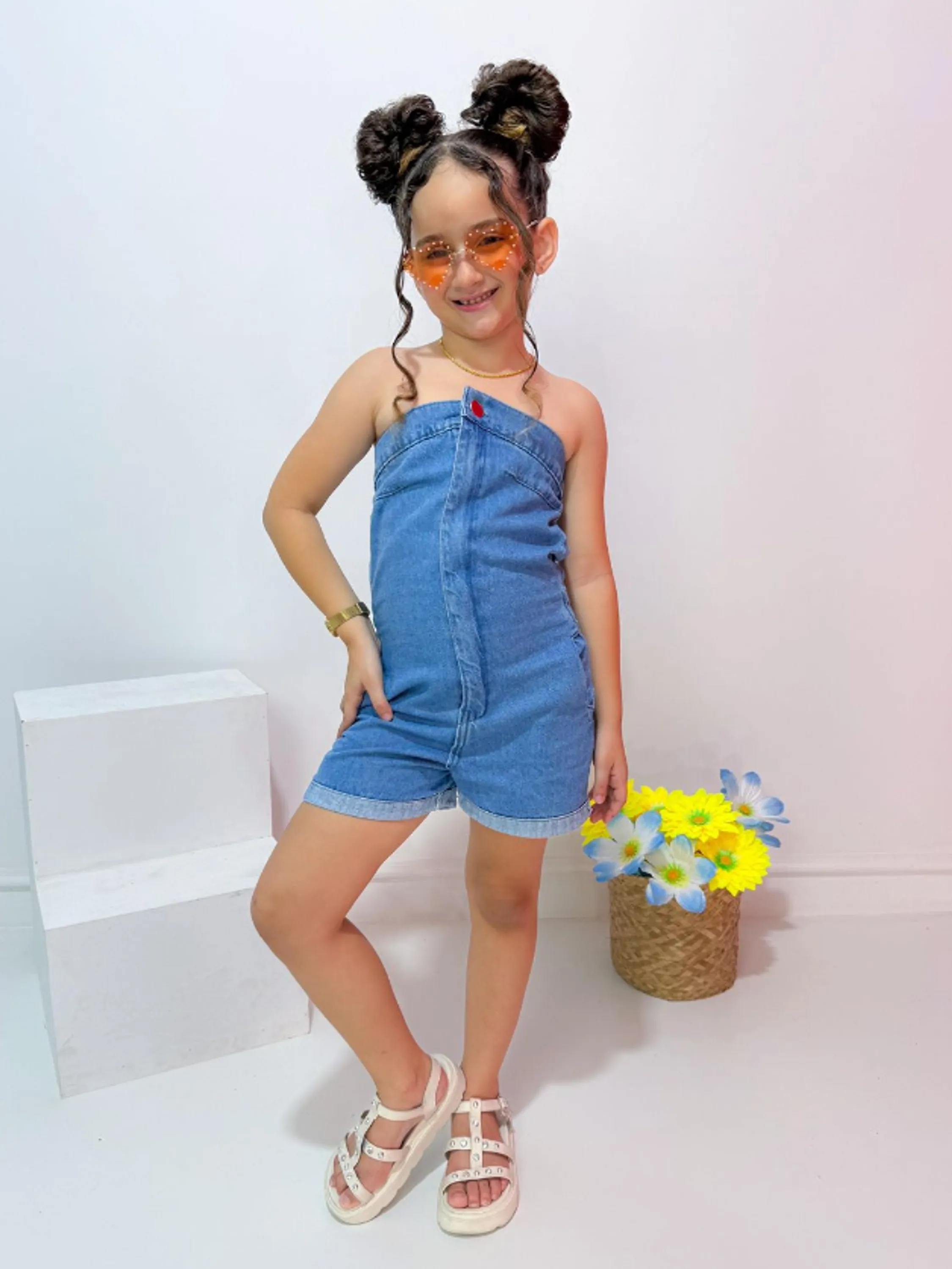 Macacão infantil jeans