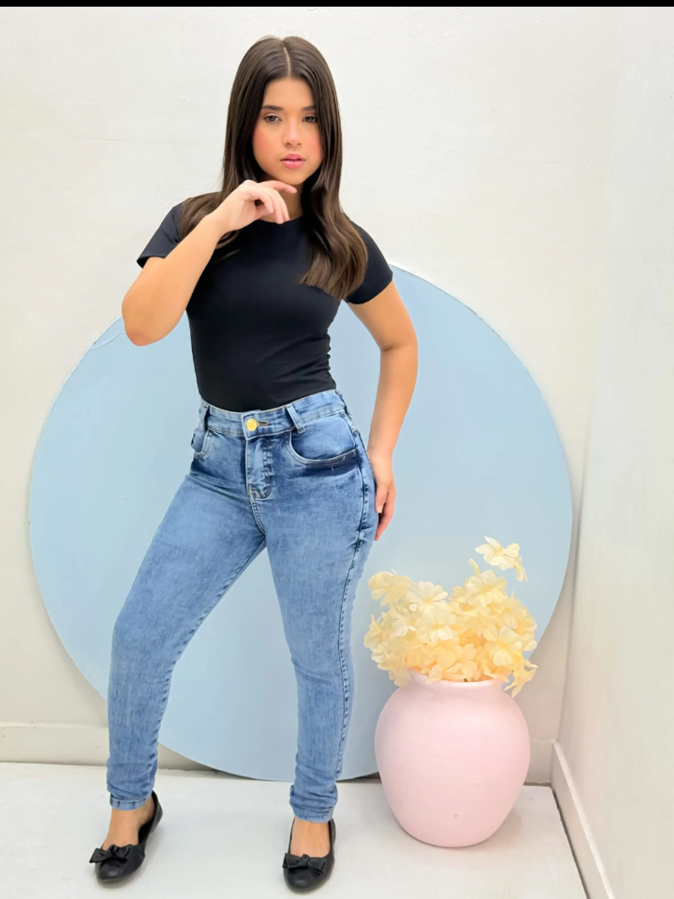 Calça feminina juvenil skine com Lycra (D)