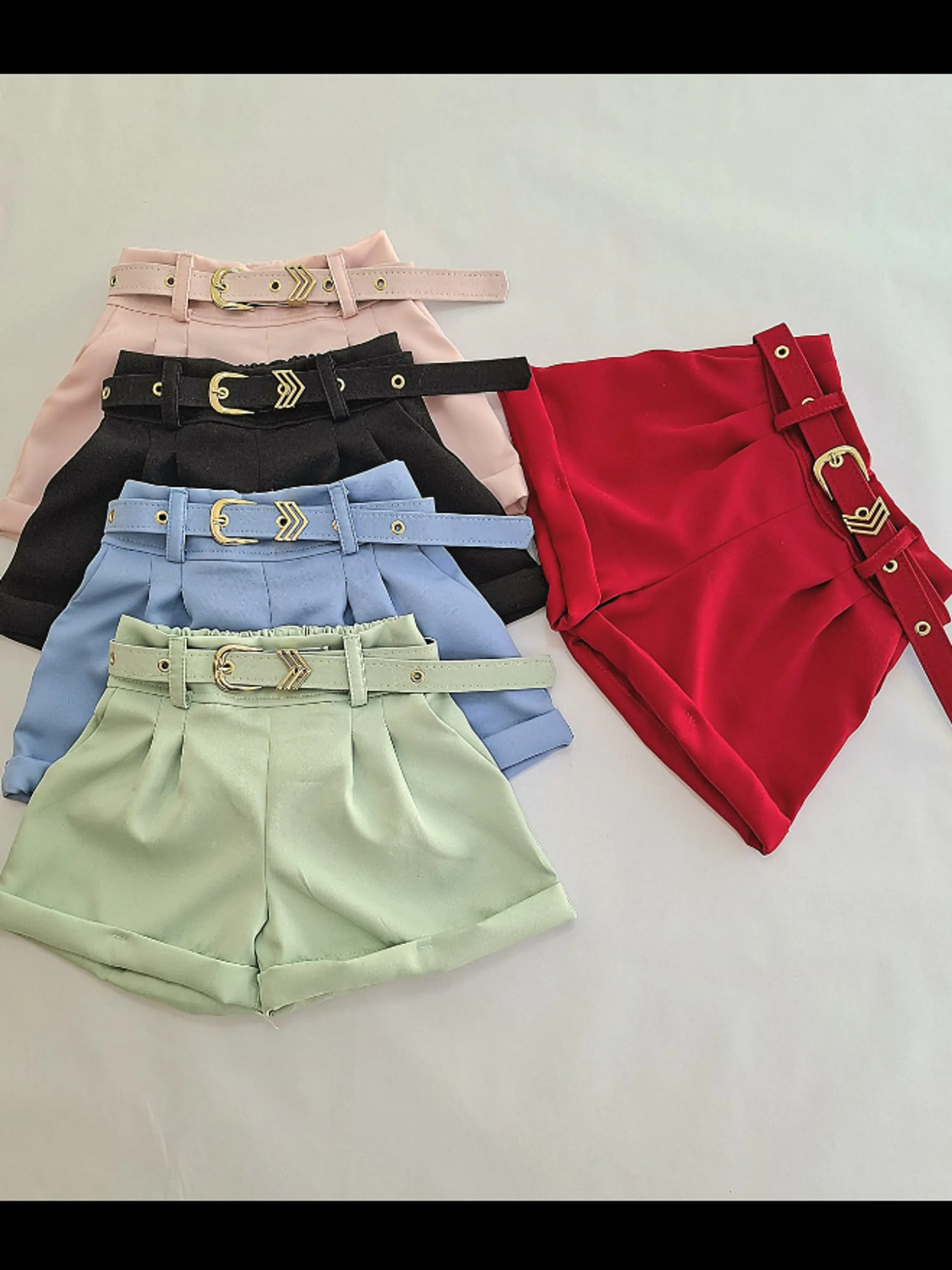 Shorts infantil e juvenil com cinto (09)