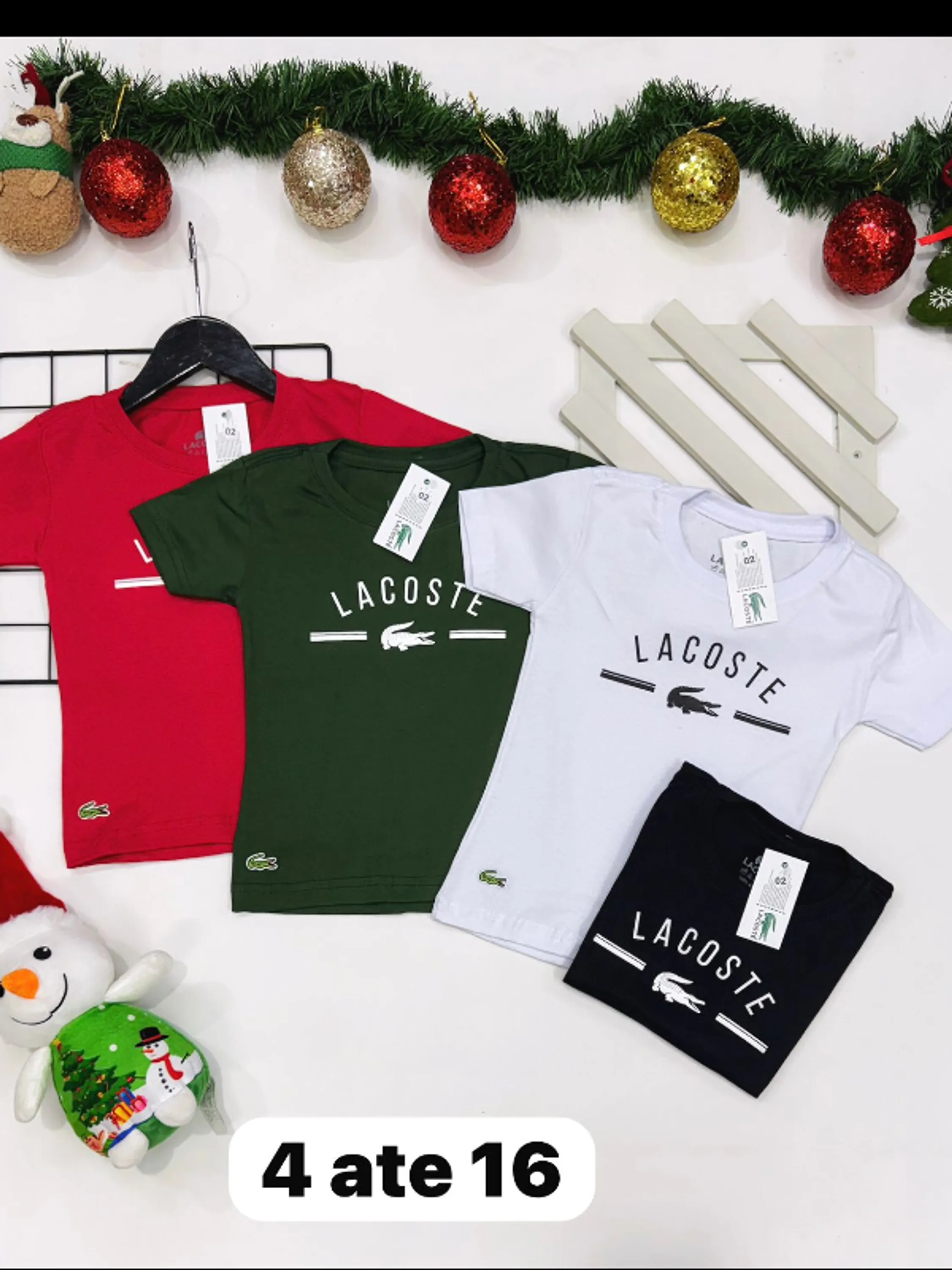 Camiseta manga curta masculina infantil e juvenil