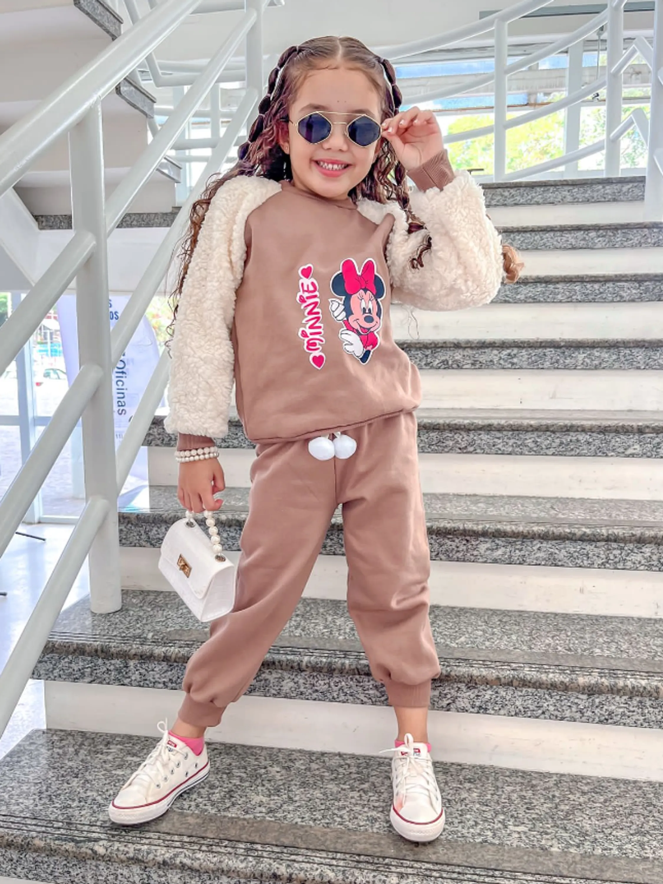 Conjunto infantil moletom flanelado