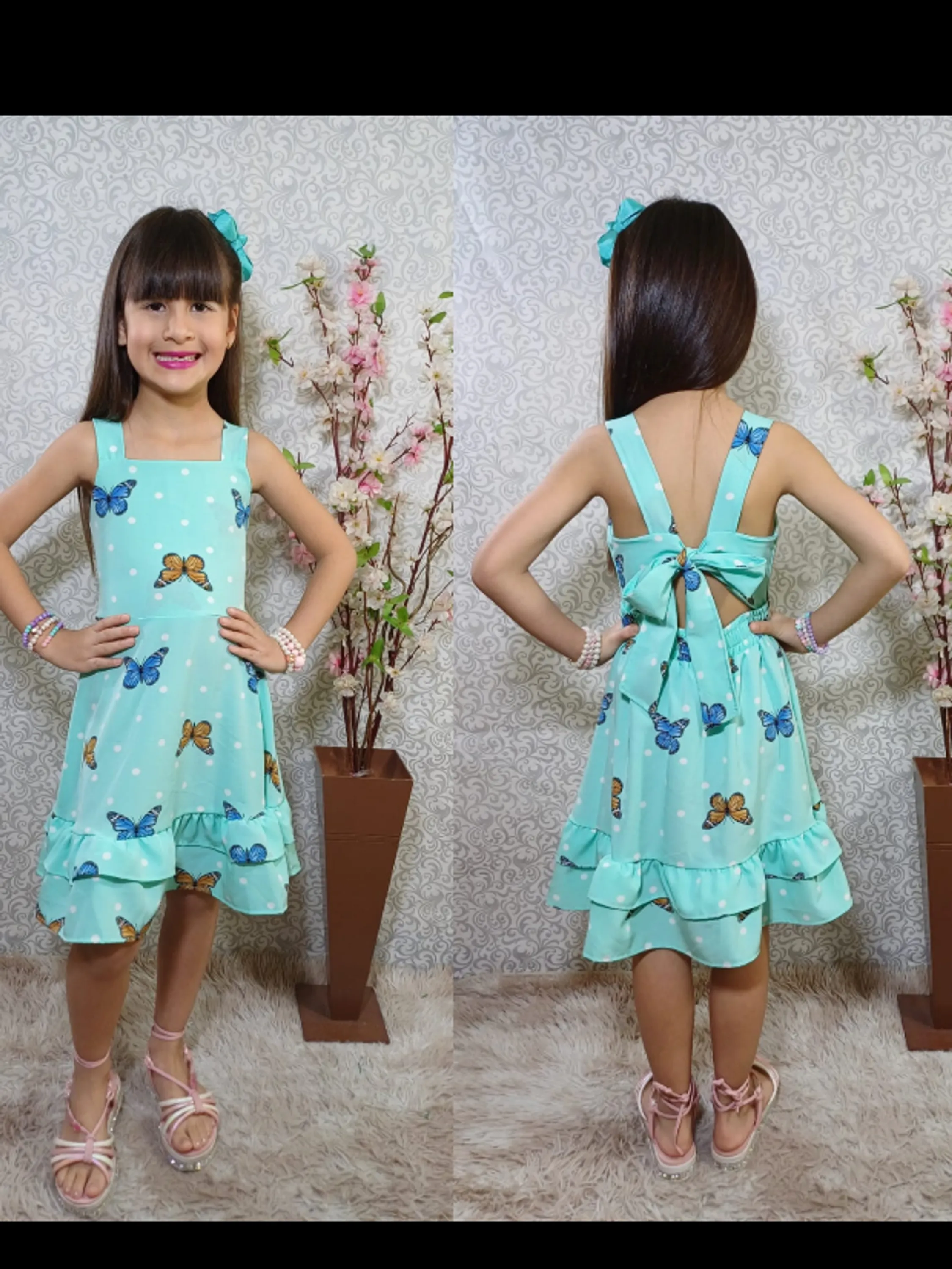 Vestido infantil estampas variadas