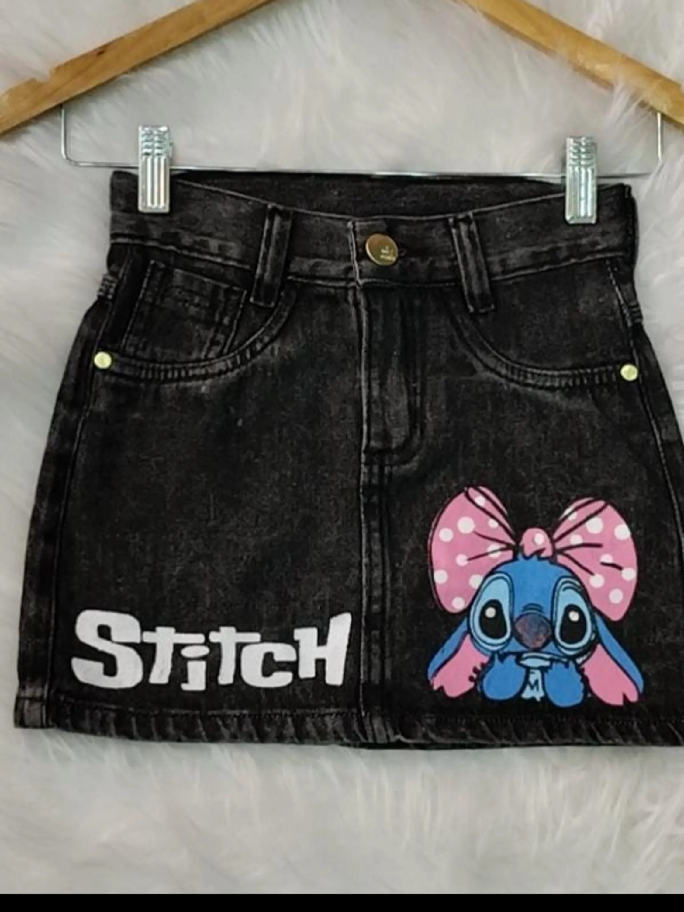 Saia jeans feminina juvenil