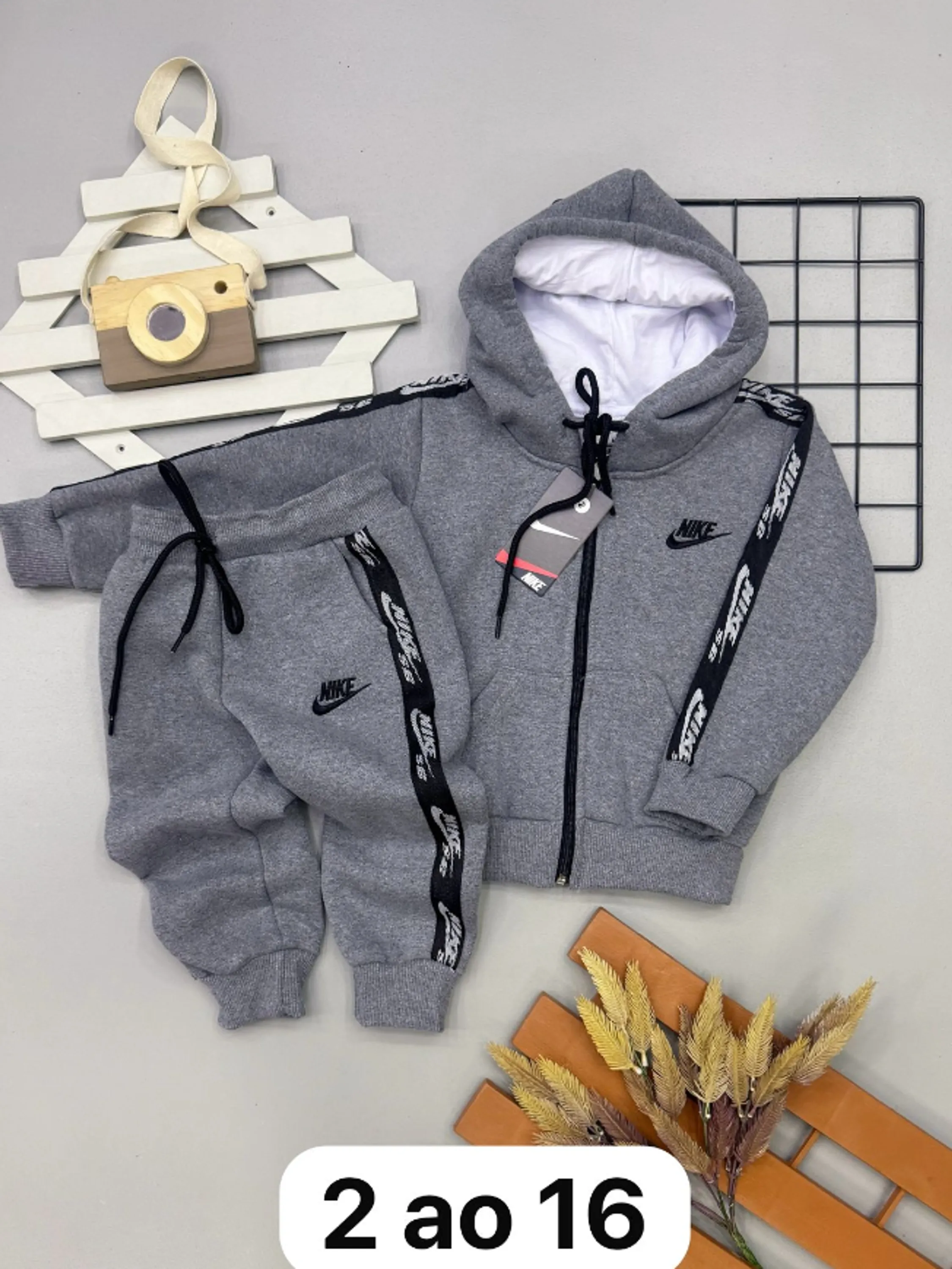 Conjunto moletom flanelado 1 linha 3 cabos