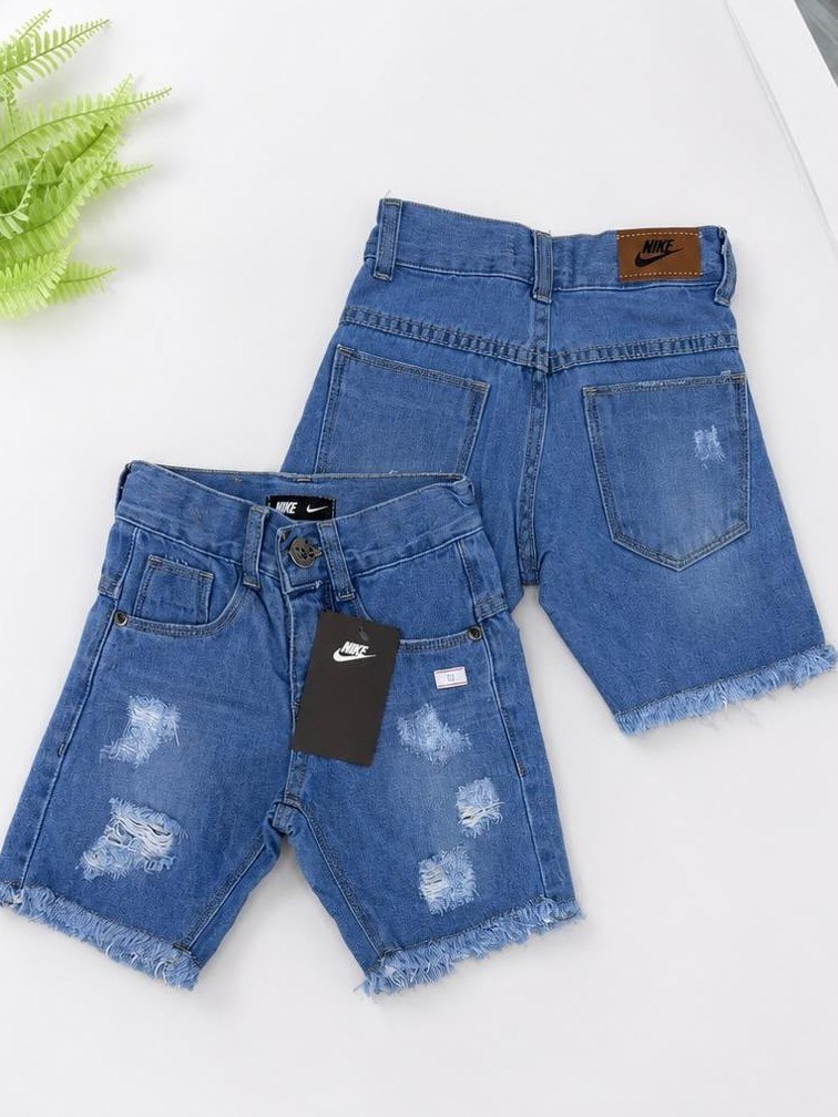 Bermuda jeans infantil e juvenil 1 linha