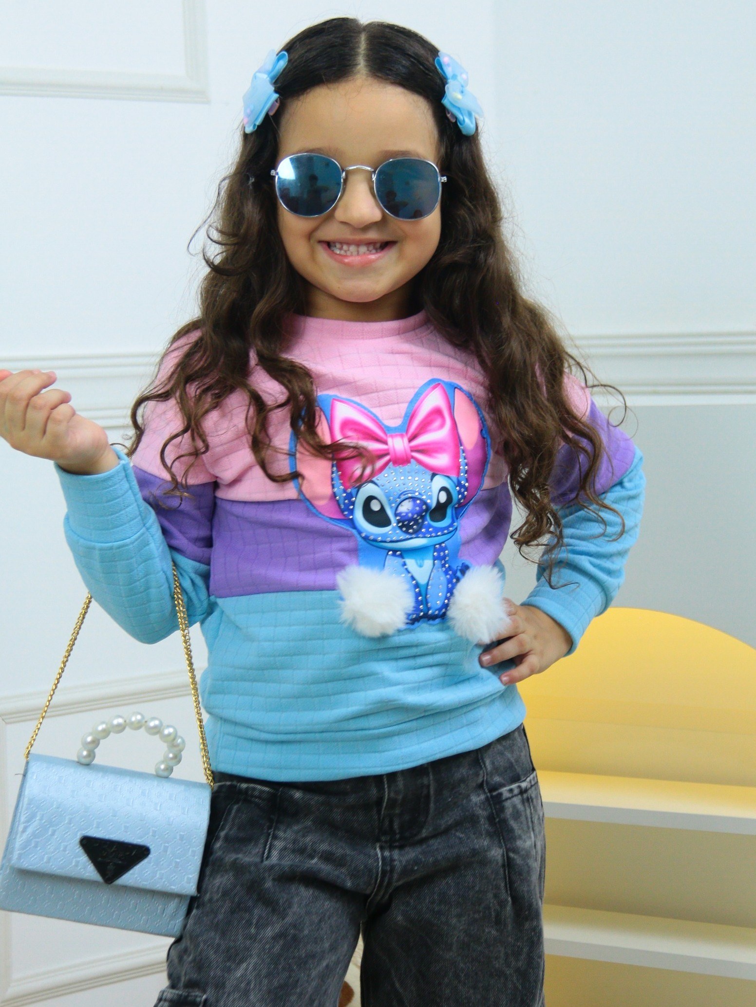 Blusa infantil estampado multicolor