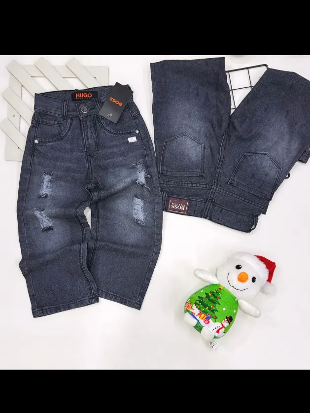 Calça jeans masculina infantil e juvenil