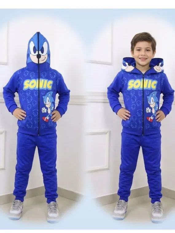 Conjunto flanelado  infantil com touca