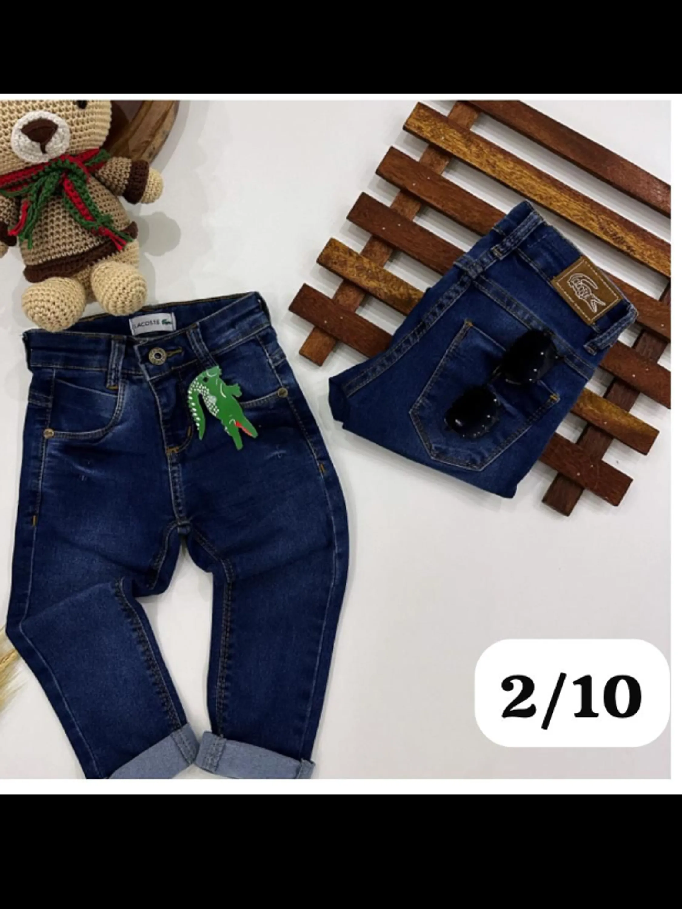 Calça jeans masculina infantil 1 linha