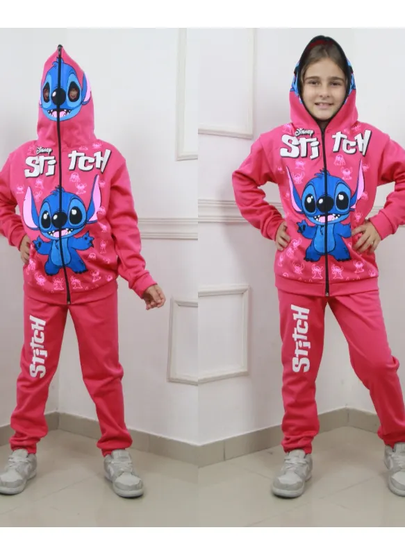 Conjunto flanelado infantil com zíper