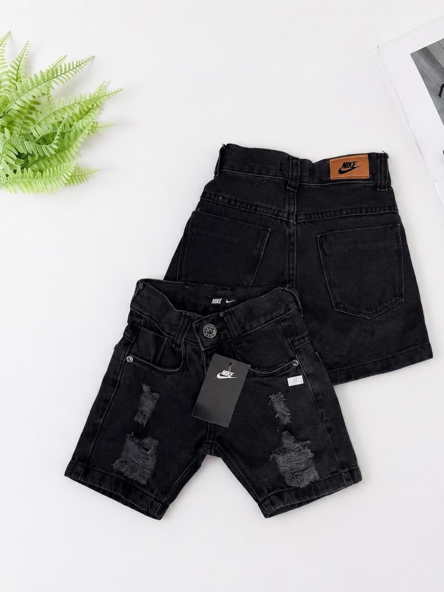 Bermuda jeans preta masculina 1 linha
