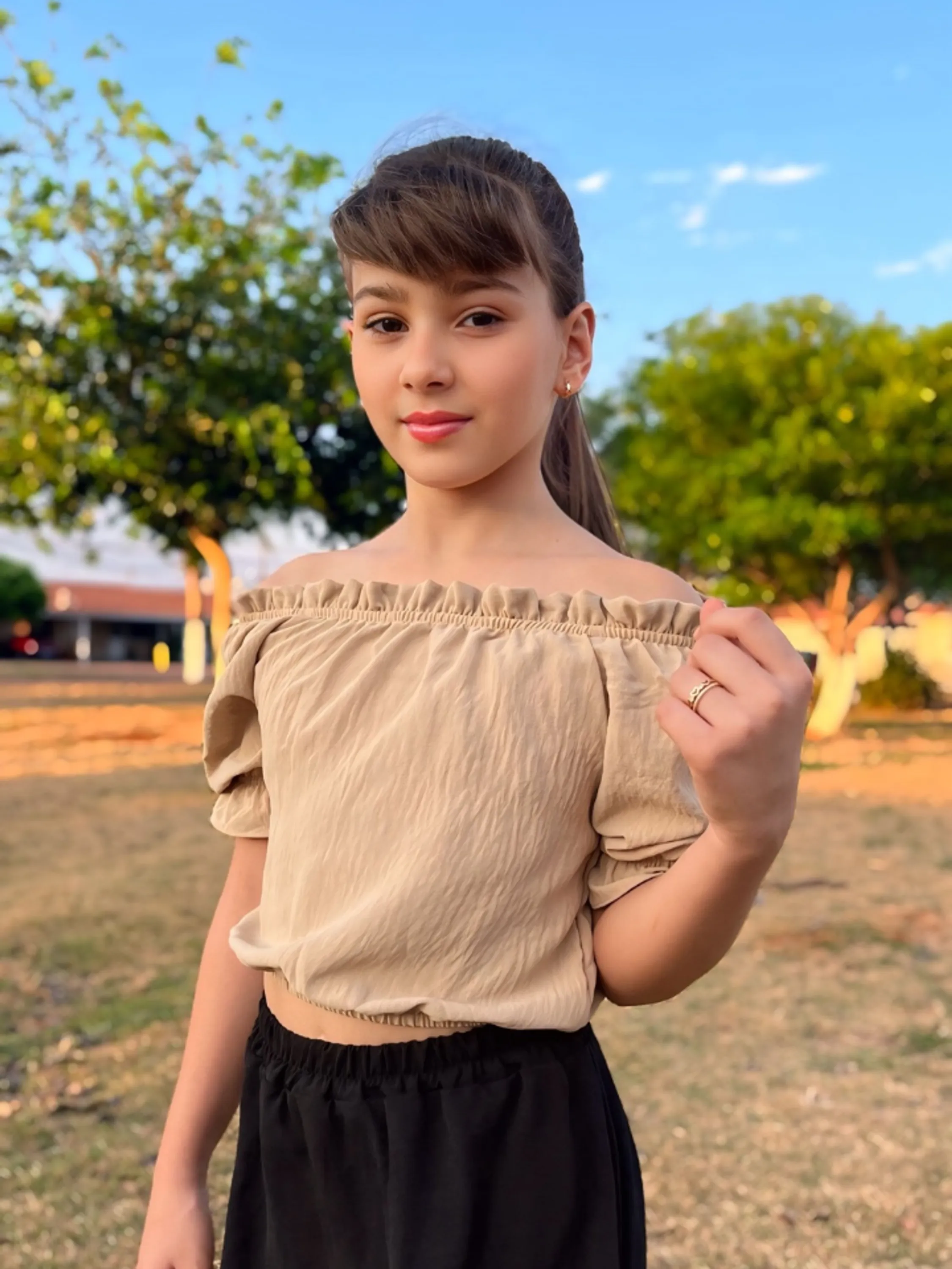 Blusinha cropped ciganinha juvenil (Má)